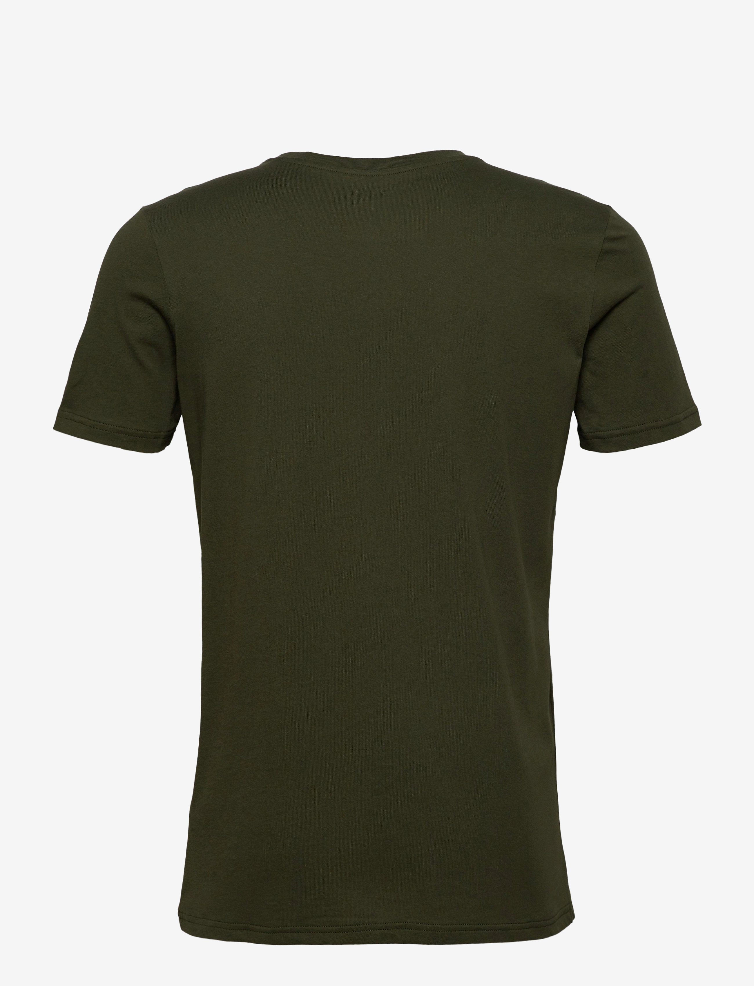 Knowledge Cotton Apparel - Regular trademark chest print t-shi - forrest night - 2