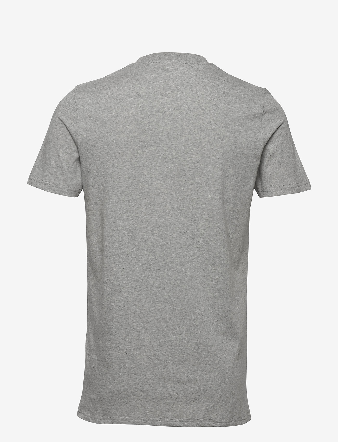 Knowledge Cotton Apparel - Regular trademark chest print t-shi - grey melange - 2