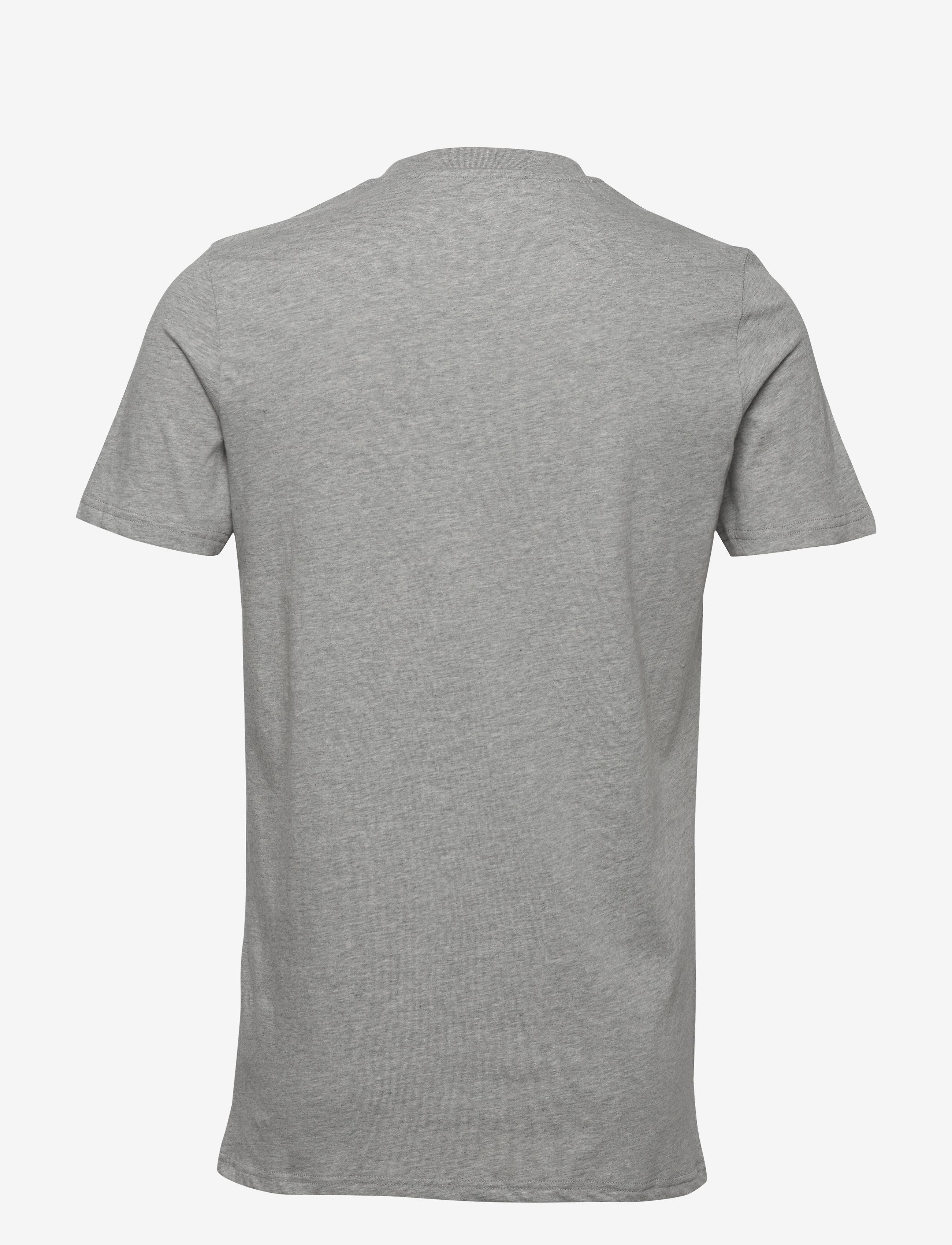Knowledge Cotton Apparel - Regular trademark chest print t-shi - grey melange - 2
