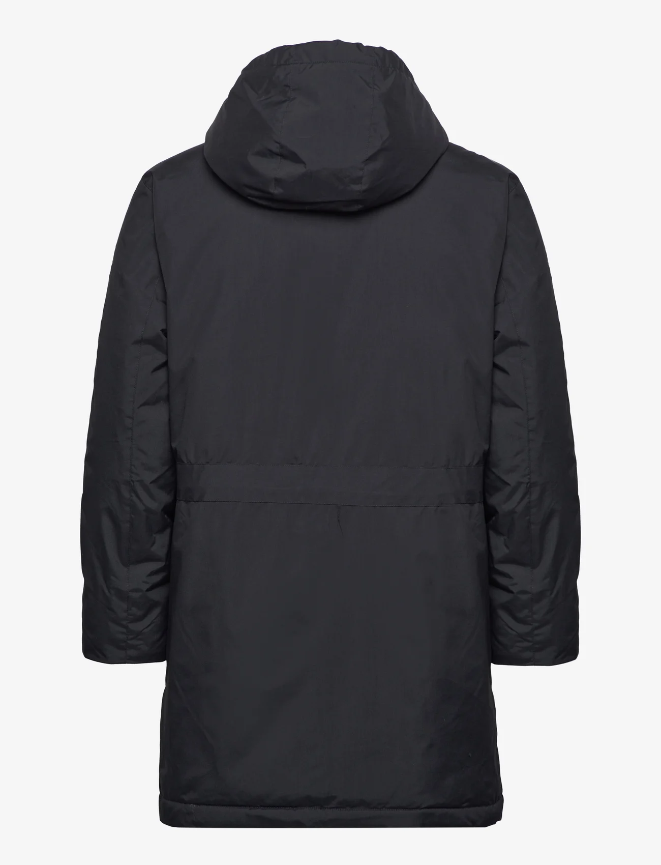 Knowledge Cotton Apparel - APEX CANVAS long padded coat - GRS - winter jackets - black jet - 1