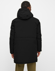 Knowledge Cotton Apparel - APEX CANVAS long padded coat - GRS - winter jackets - black jet - 3