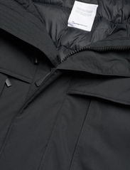 Knowledge Cotton Apparel - APEX CANVAS long padded coat - GRS - Žieminės striukės - black jet - 4