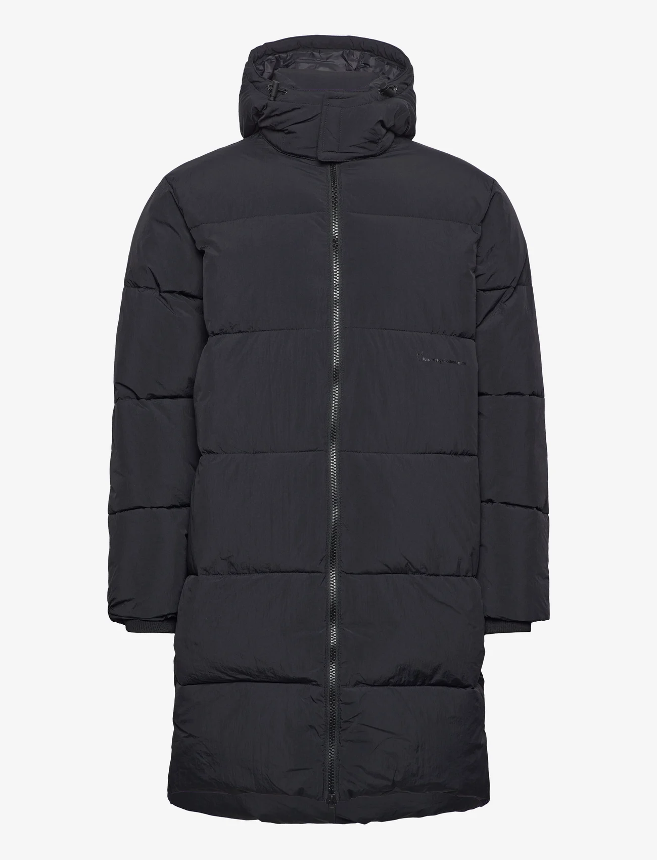 Knowledge Cotton Apparel - Long puffer coat - GRS/Vegan - padded jackets - black jet - 0