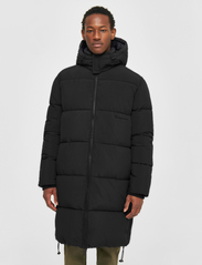 Knowledge Cotton Apparel - Long puffer coat - GRS/Vegan - padded jackets - black jet - 2