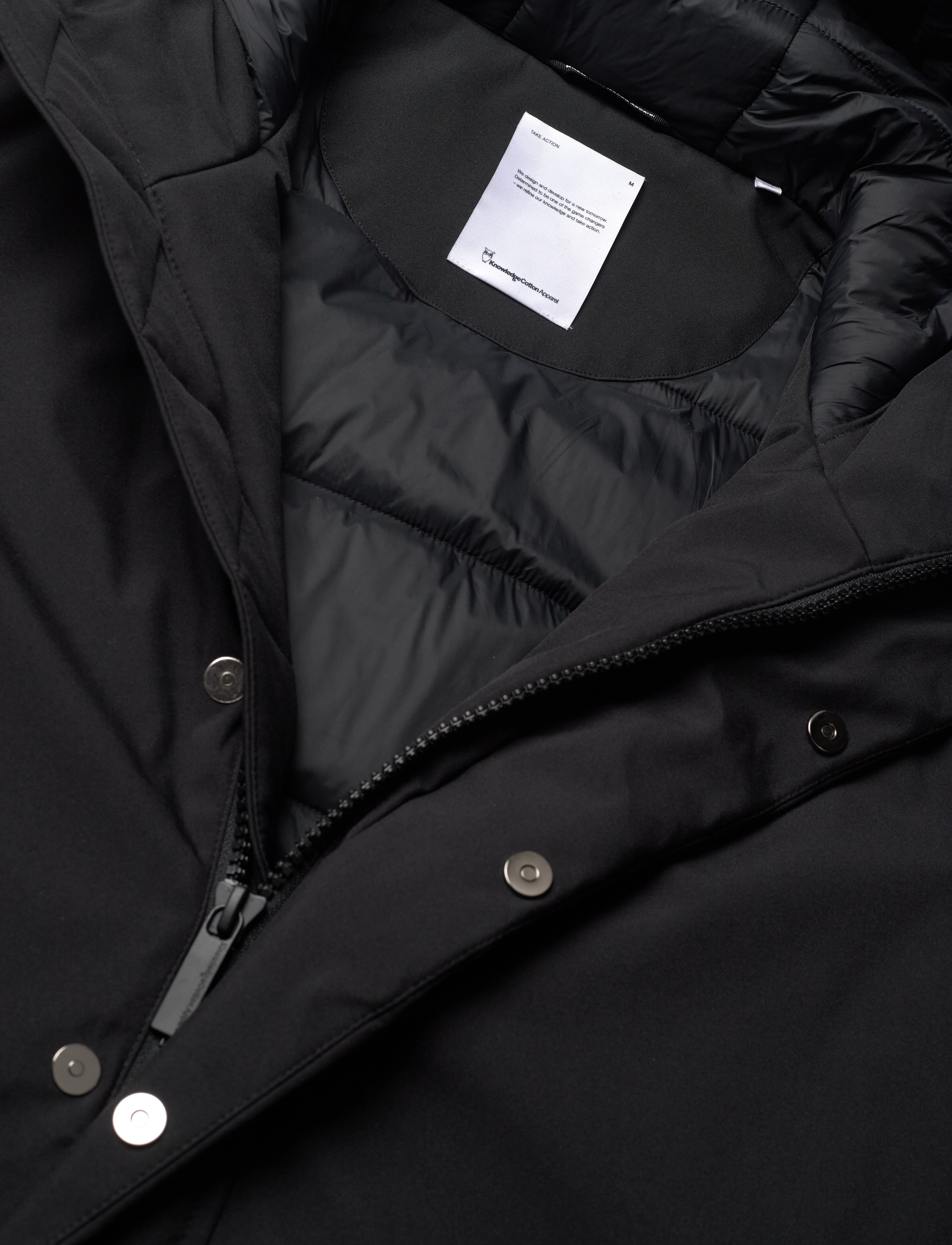 Knowledge Cotton Apparel - CLIMATE SHELL jacket - GRS/Vegan - parkas - black jet - 2