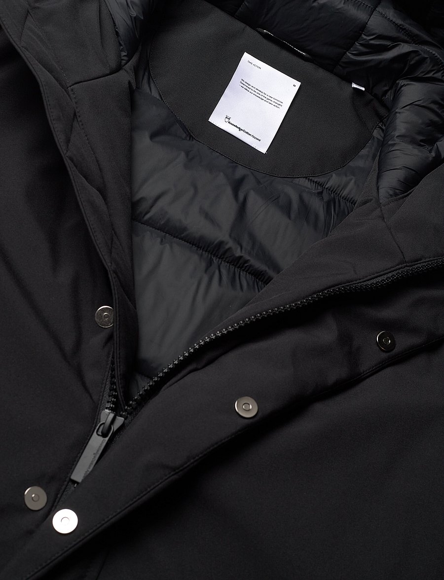 Knowledge Cotton Apparel - CLIMATE SHELL jacket - GRS/Vegan - parkas - black jet - 2