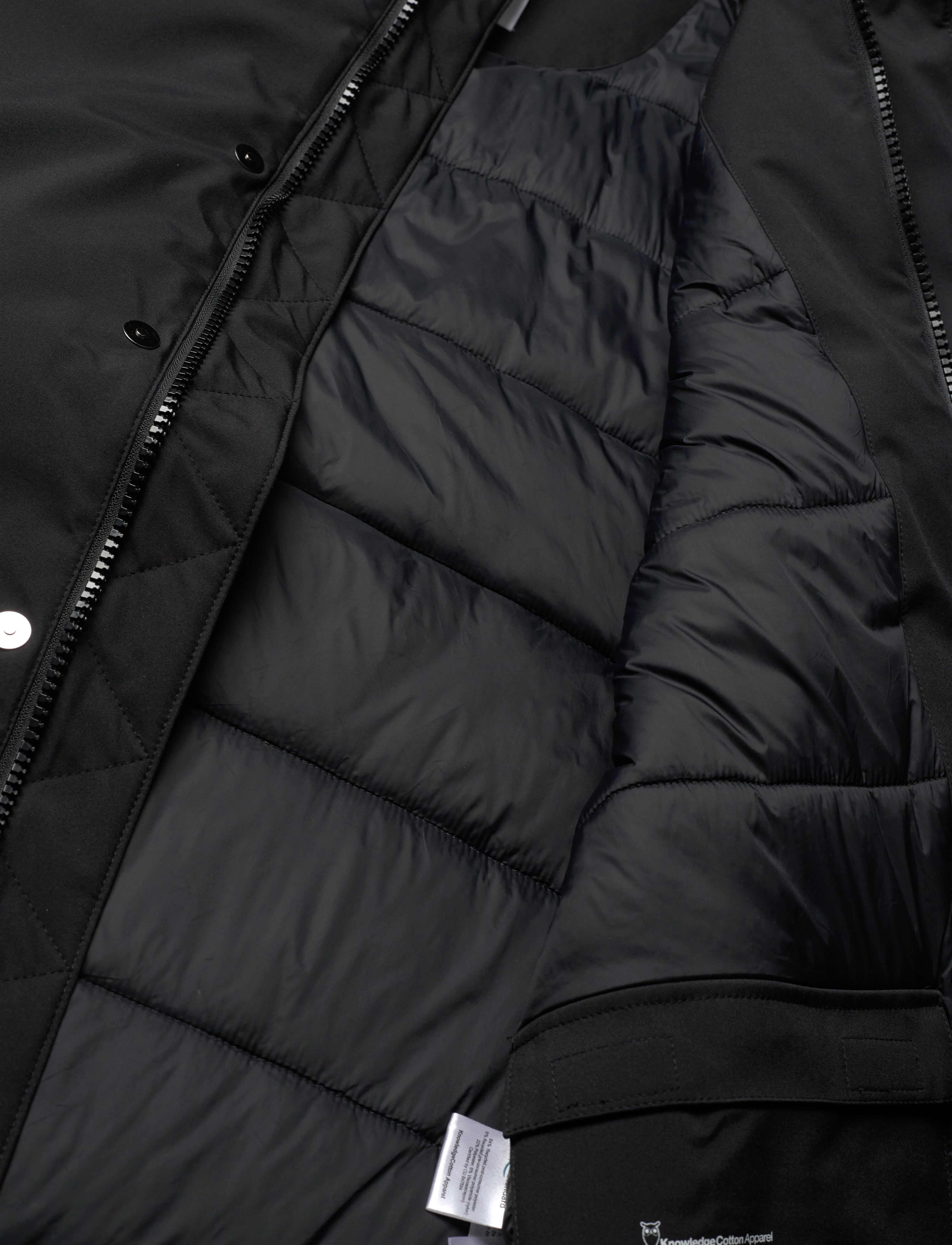 Knowledge Cotton Apparel - CLIMATE SHELL jacket - GRS/Vegan - parkas - black jet - 5