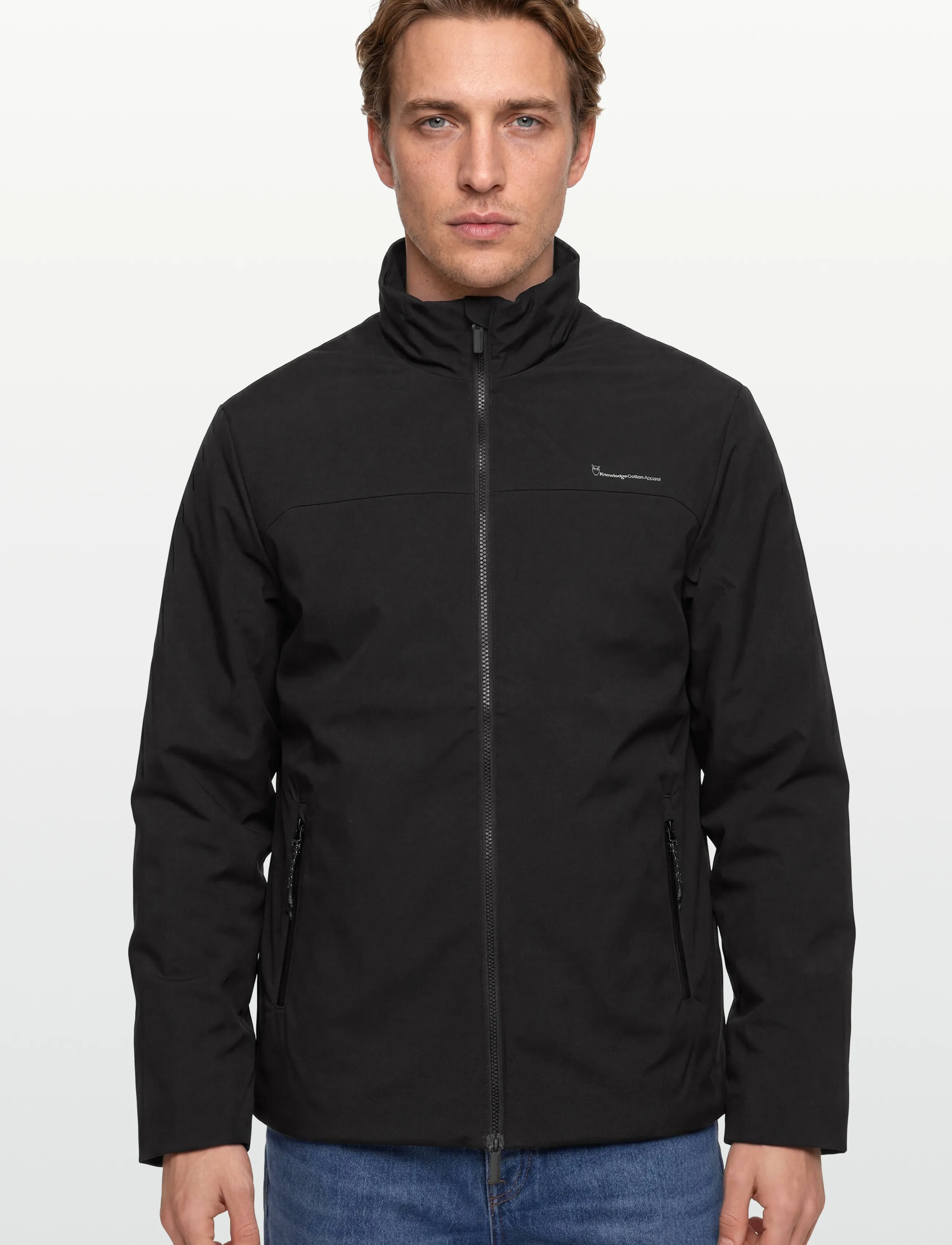 Knowledge Cotton Apparel - CLIMATE SHELL jacket - GRS/Vegan - spring jackets - black jet - 3