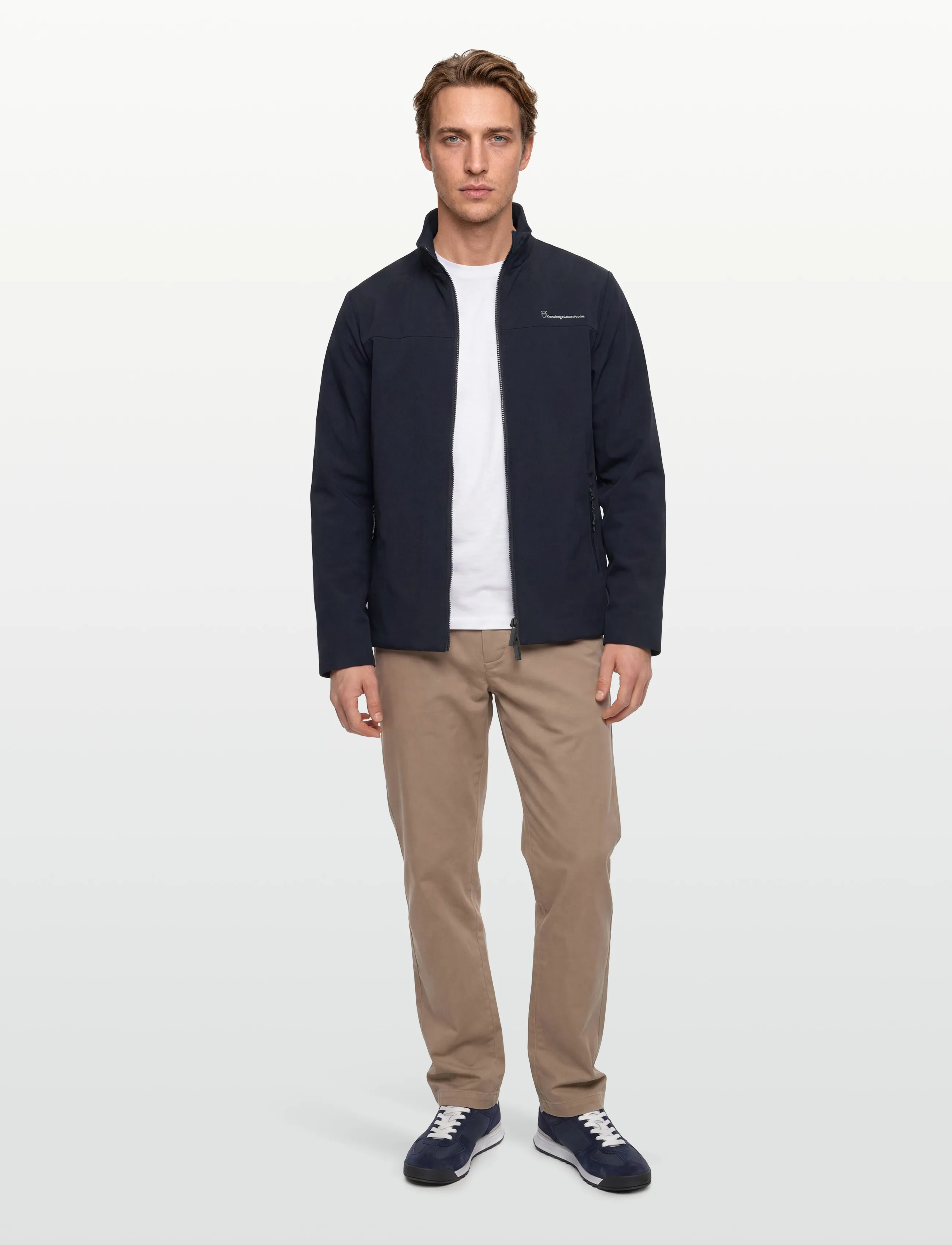 Knowledge Cotton Apparel Climate Shell Jacket Grs/Vegan, M, Jackets, Marineblau - Padded Männerswear