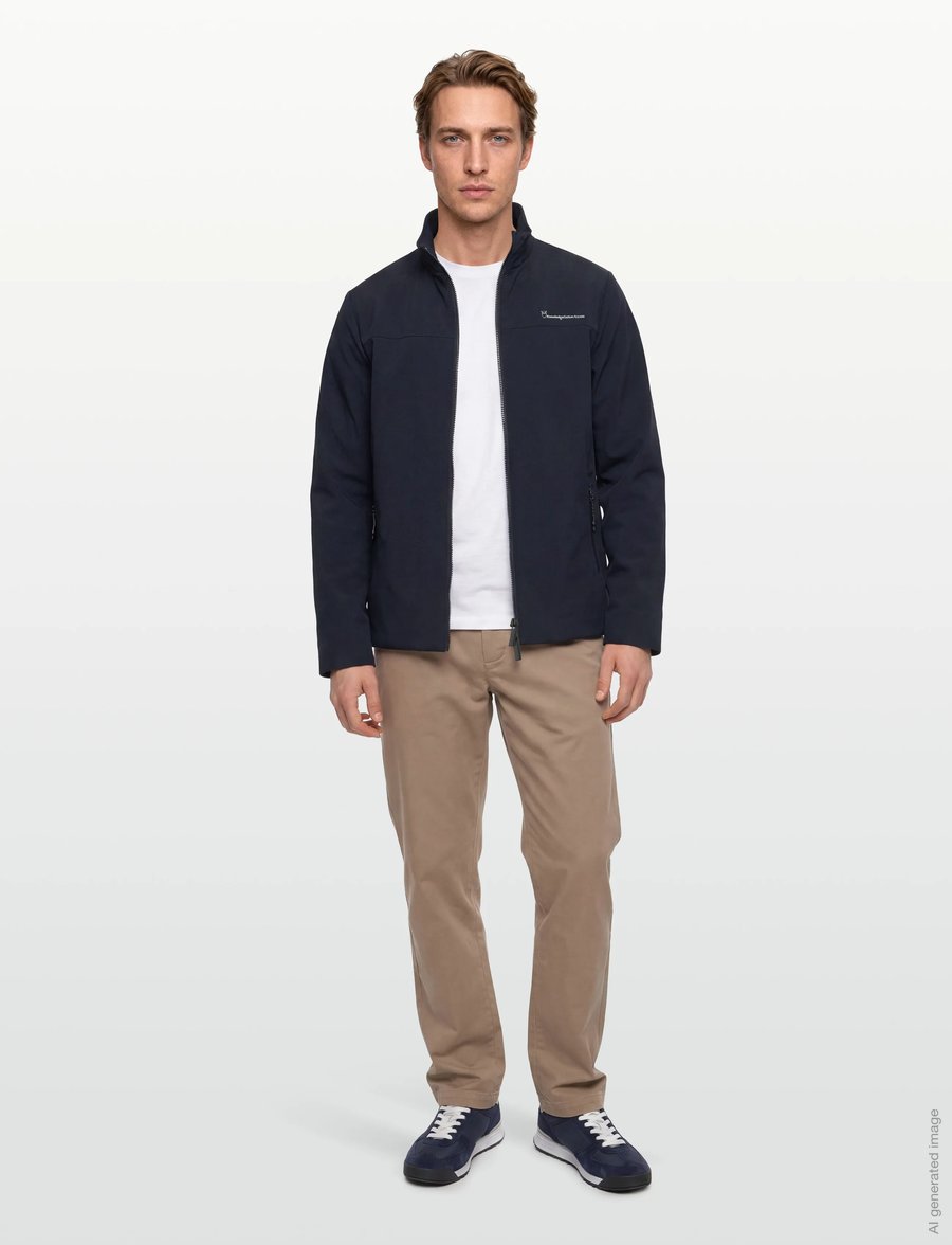 Knowledge Cotton Apparel - CLIMATE SHELL jacket - GRS/Vegan - frühlingsjacken - total eclipse - 0