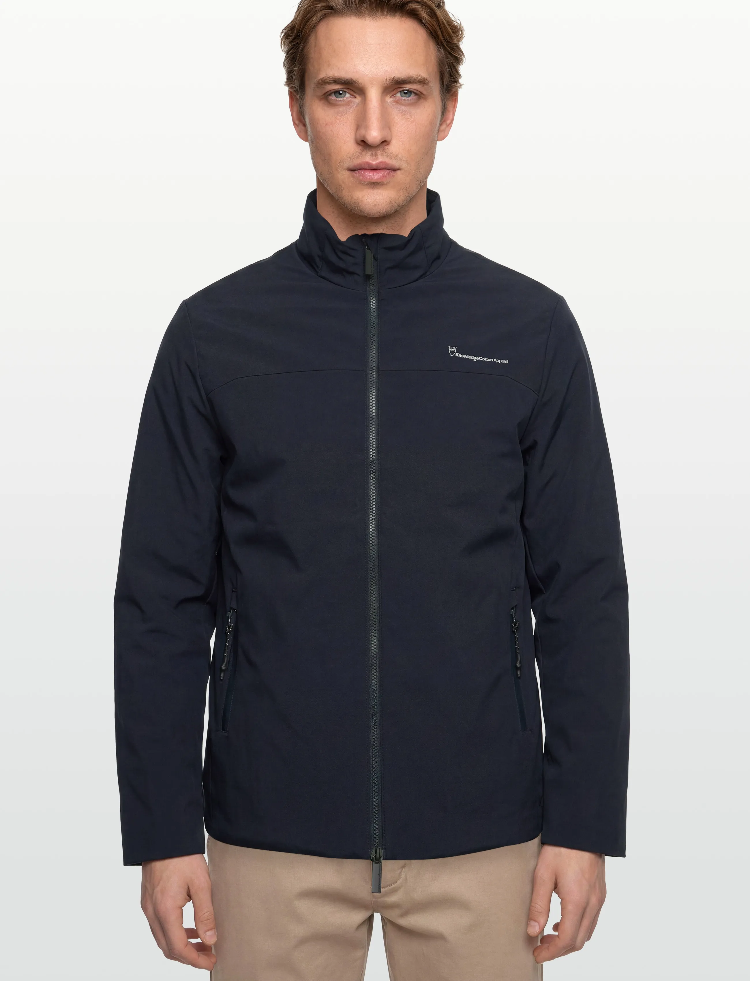 Knowledge Cotton Apparel - CLIMATE SHELL jacket - GRS/Vegan - forårsjakker - total eclipse - 3