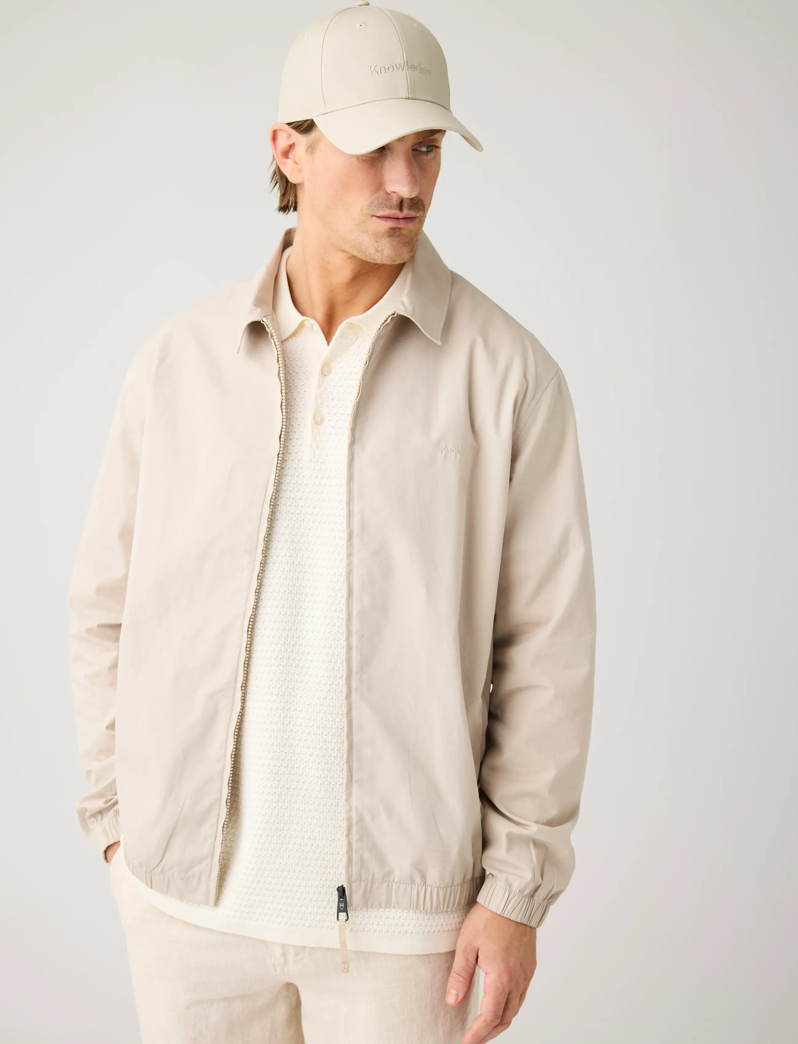 Knowledge Cotton Apparel Light Poplin Jacket, XXL, Jackets, Beige - Männerswear