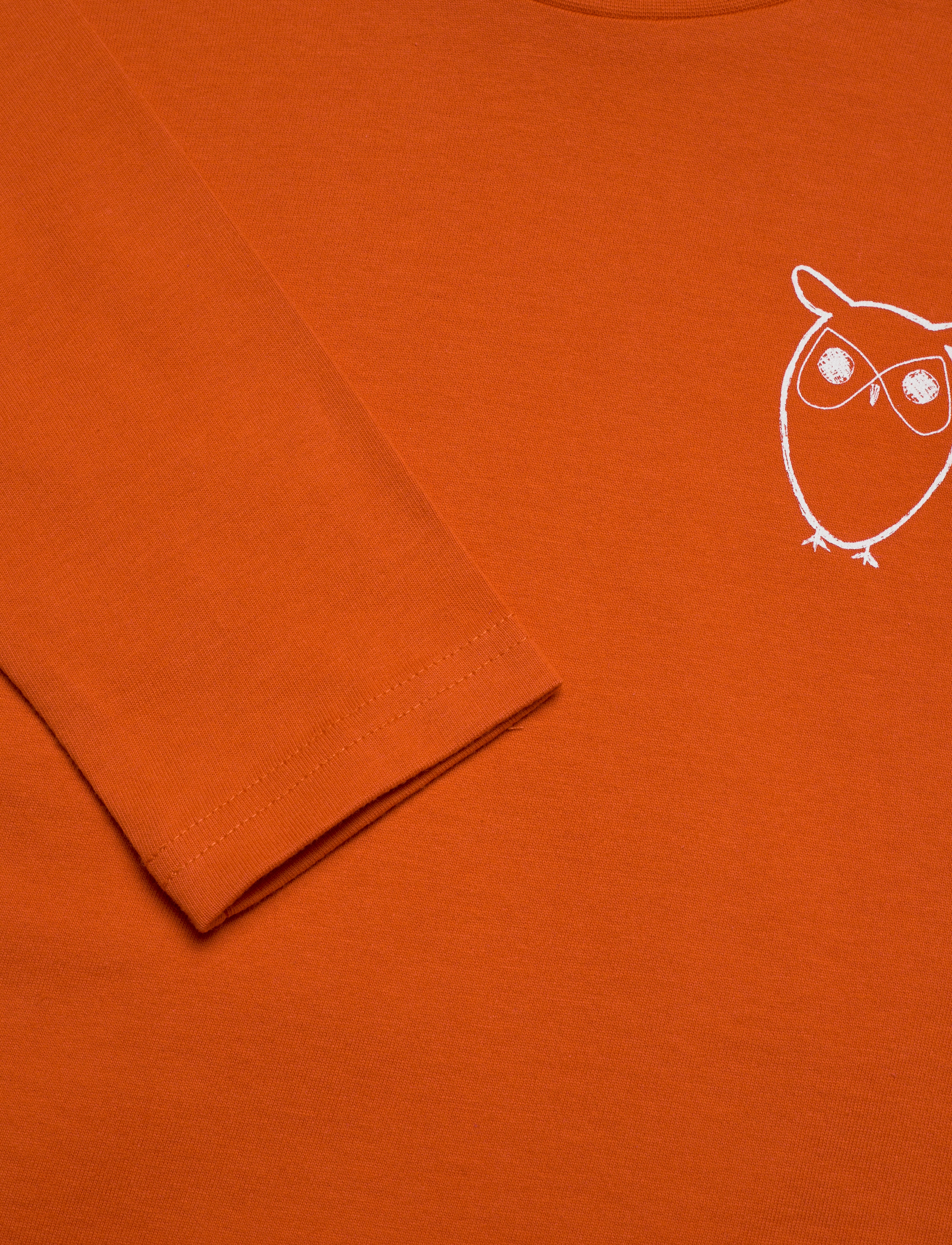 Knowledge Cotton Apparel - Owl long sleeve tee - GOTS/Vegan - pureed pumpkin - 2