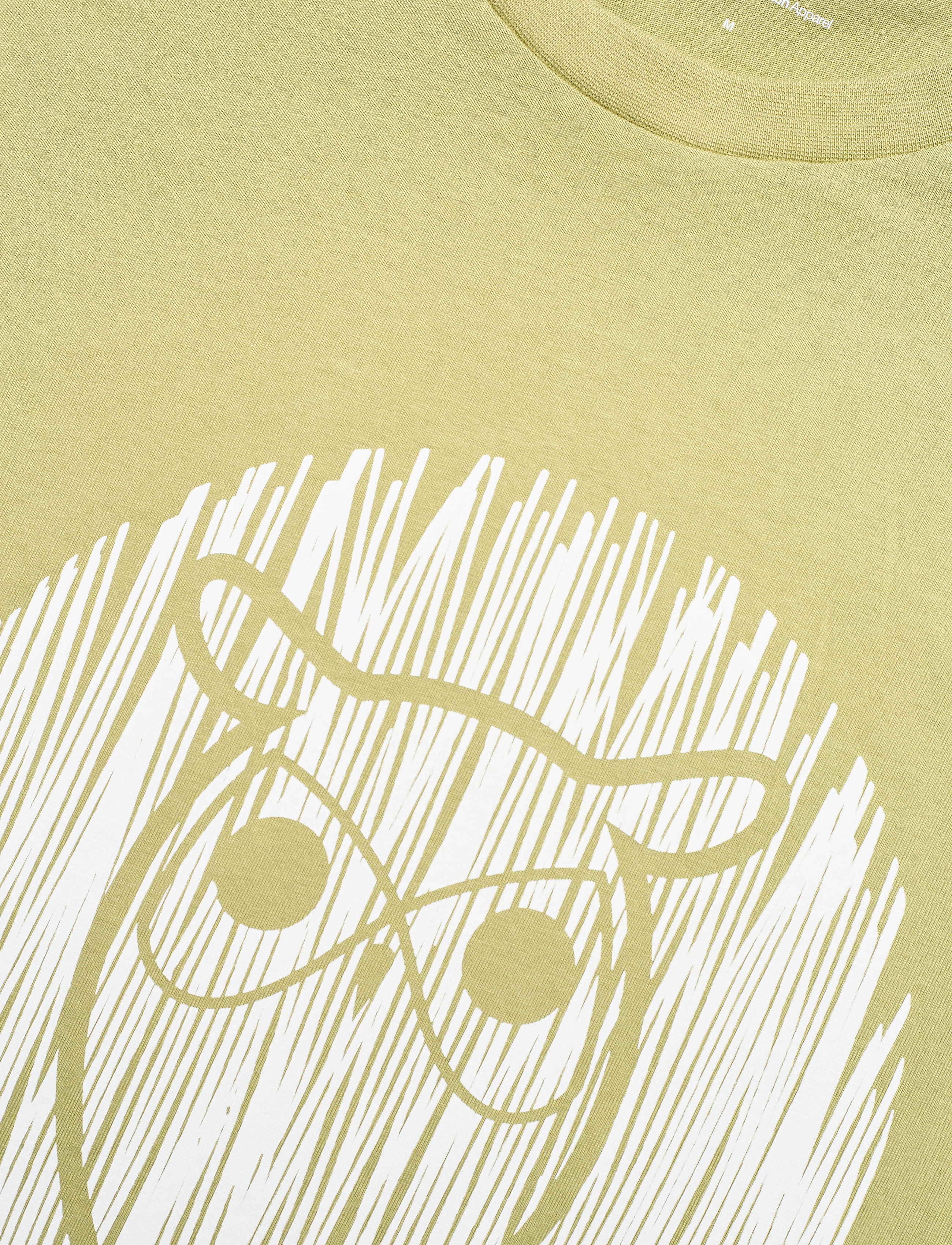 Knowledge Cotton Apparel - ALDER outline owl tee - GOTS/Vegan - sage (light usty green) - 2