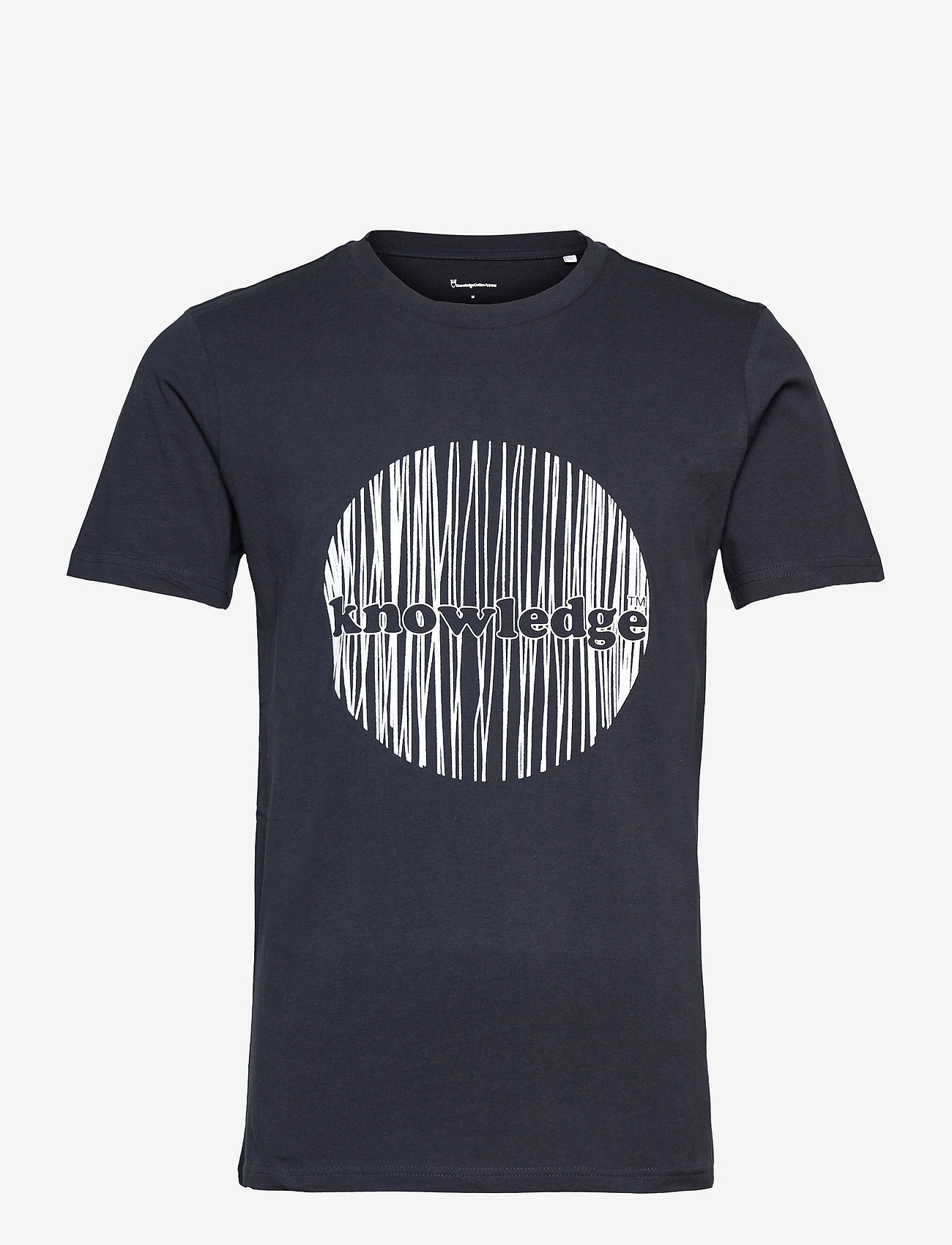 Knowledge Cotton Apparel - ALDER knowledge circle tee - GOTS/V - total eclipse - 0