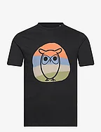 ALDER colored owl tee - GOTS/Vegan - BLACK JET