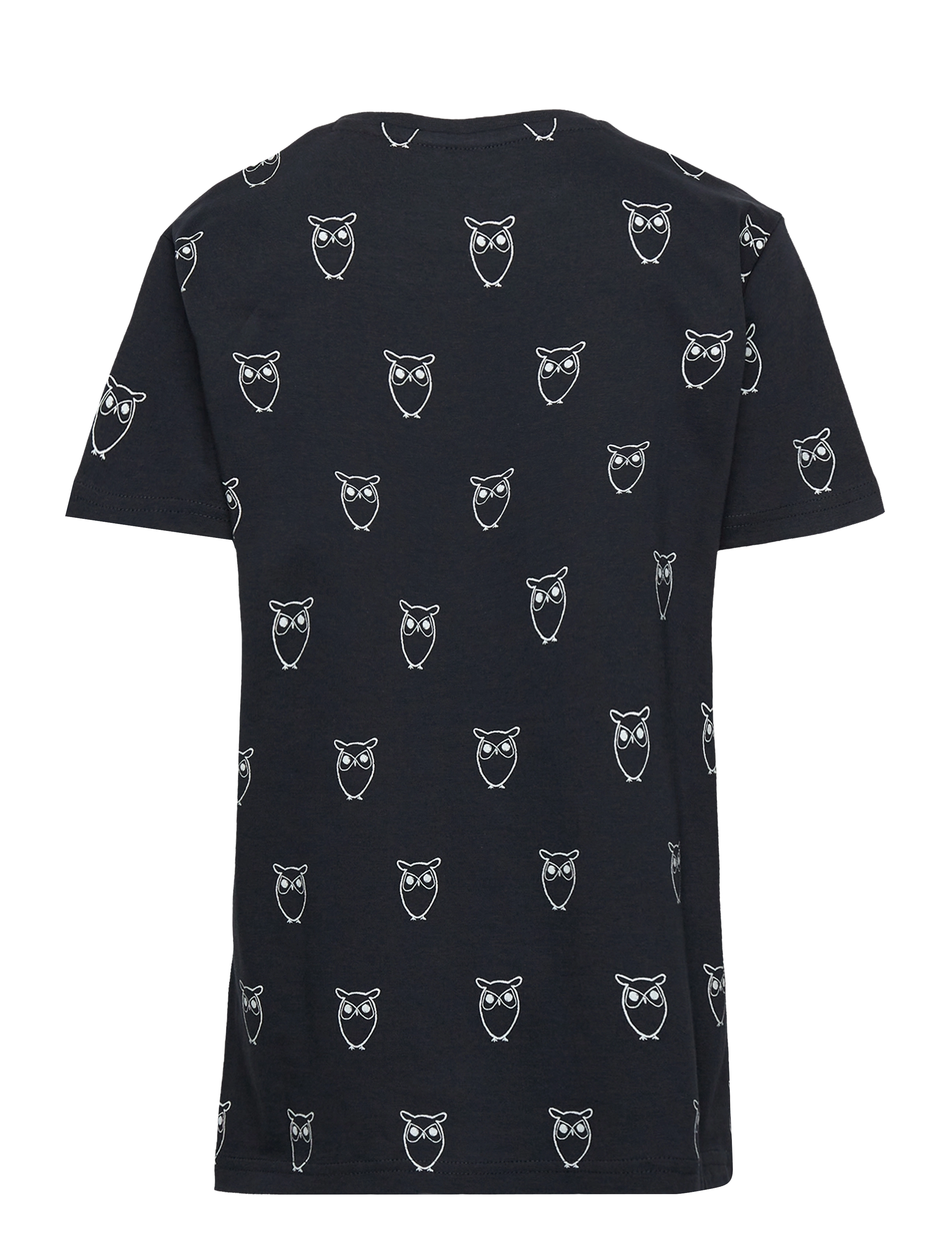 Knowledge Cotton Apparel - Owl AOP tee - GOTS/Vegan - total eclipse - 1