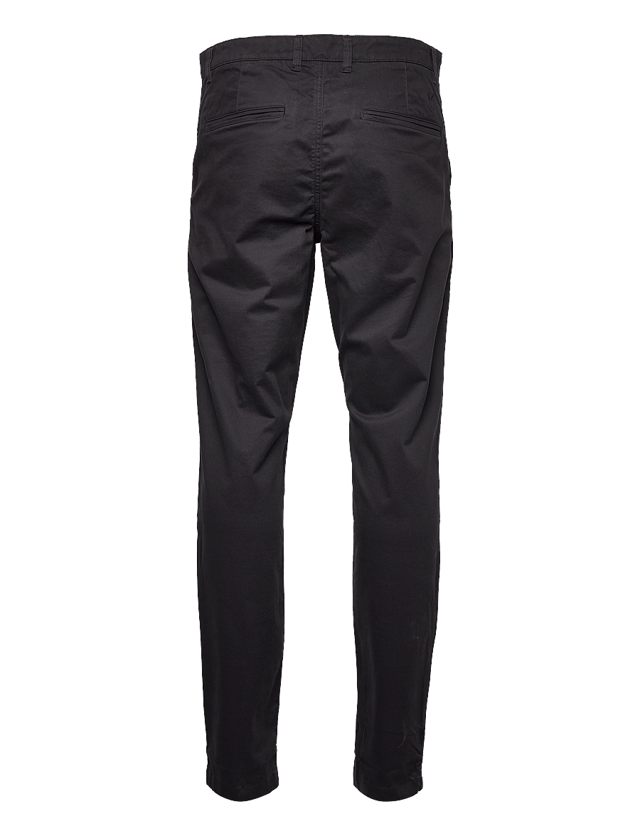 Knowledge Cotton Apparel - Luca slim chino pants - chinos - black jet - 2