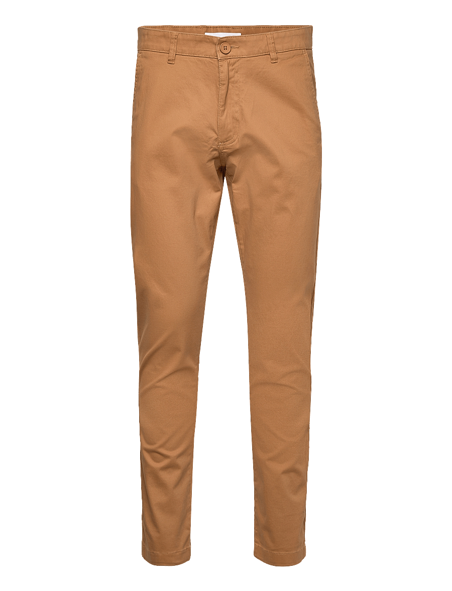 Knowledge Cotton Apparel - Luca slim chino pants - chinos - brown sugar - 1