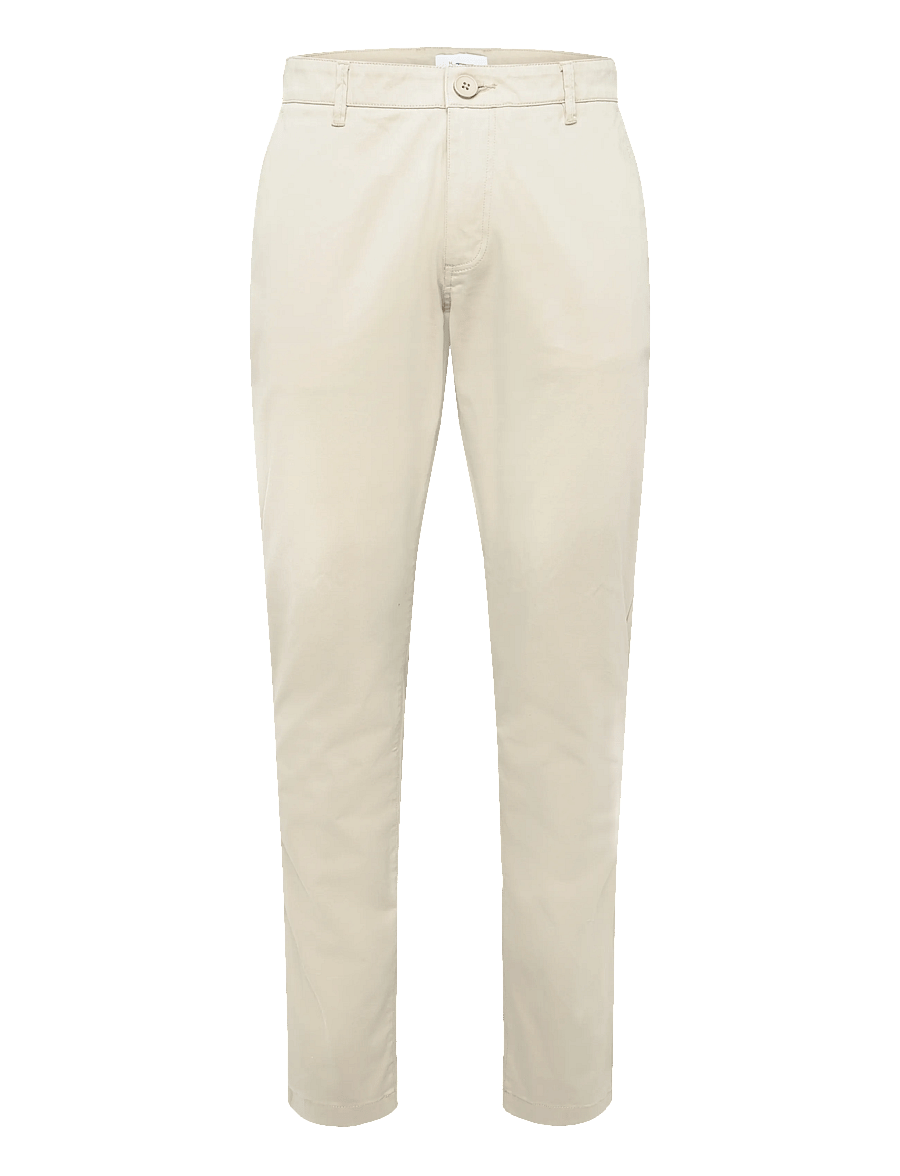 Knowledge Cotton Apparel - Luca slim chino pants - chinos - light feather gray - 0