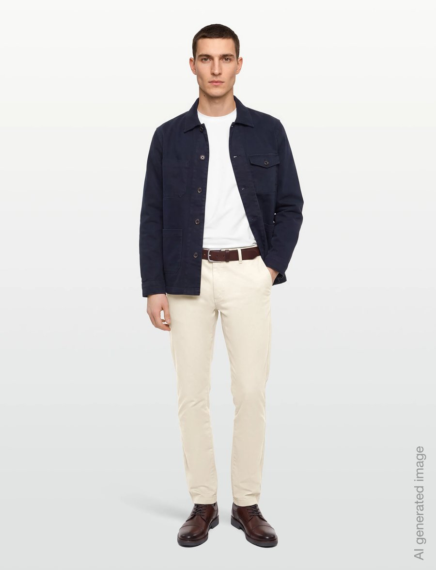 Knowledge Cotton Apparel - LUCA slim twill chino pants - GOTS/ - chino-püksid - light feather gray - 0