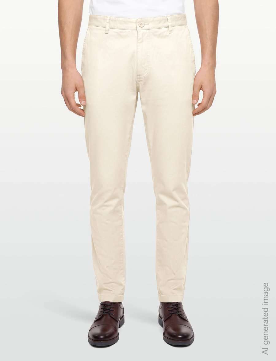Knowledge Cotton Apparel - LUCA slim twill chino pants - GOTS/ - chino-püksid - light feather gray - 3
