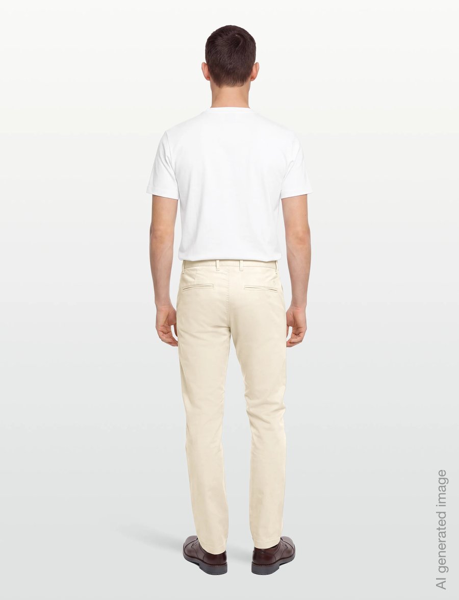 Knowledge Cotton Apparel - LUCA slim twill chino pants - GOTS/ - chino-püksid - light feather gray - 4