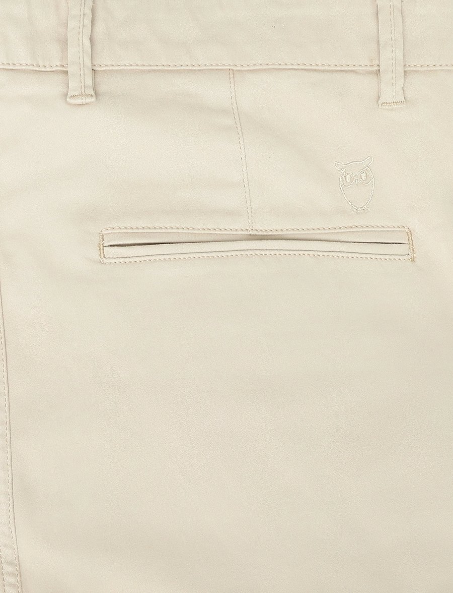 Knowledge Cotton Apparel - Luca slim chino pants - chinos - light feather gray - 2