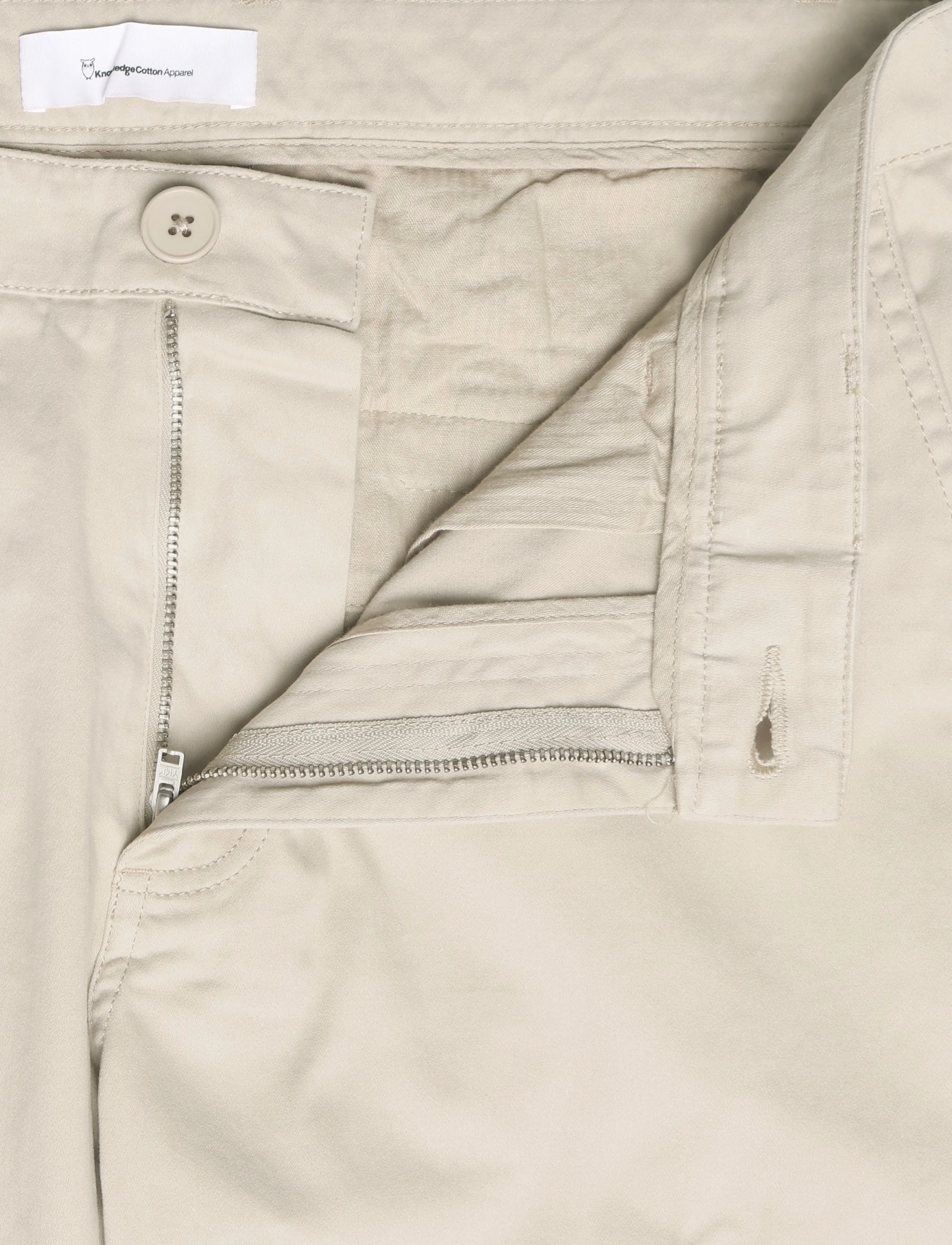 Knowledge Cotton Apparel - Luca slim chino pants - chinos - light feather gray - 3