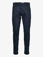 LUCA slim twill chino pants - GOTS/ - TOTAL ECLIPSE