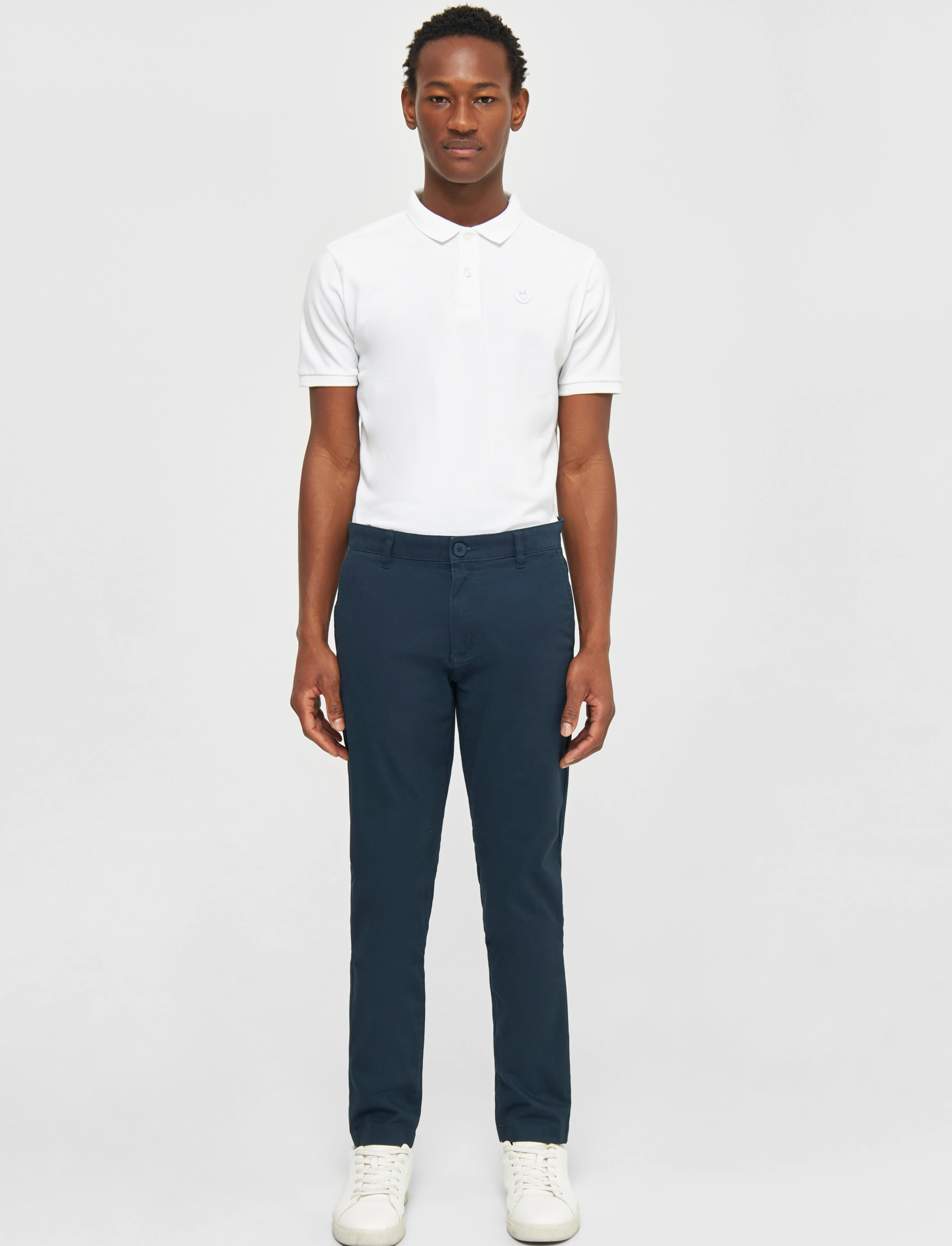 Knowledge Cotton Apparel Luca slim chino pants - Hosen - TOTAL ECLIPSE / navy