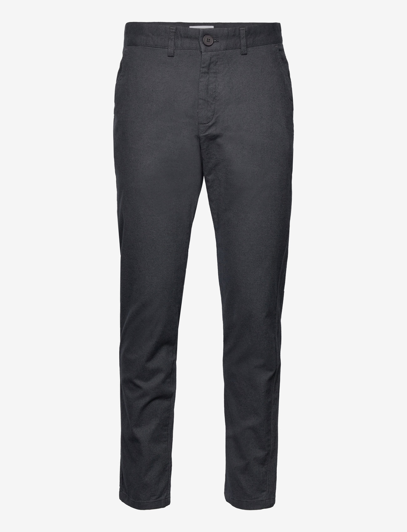 Knowledge Cotton Apparel - CHUCK regular flannel chino pants - - chino's - gray pinstripe - 0