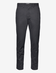 Knowledge Cotton Apparel - CHUCK regular flannel chino pants - - chinosy - gray pinstripe - 0