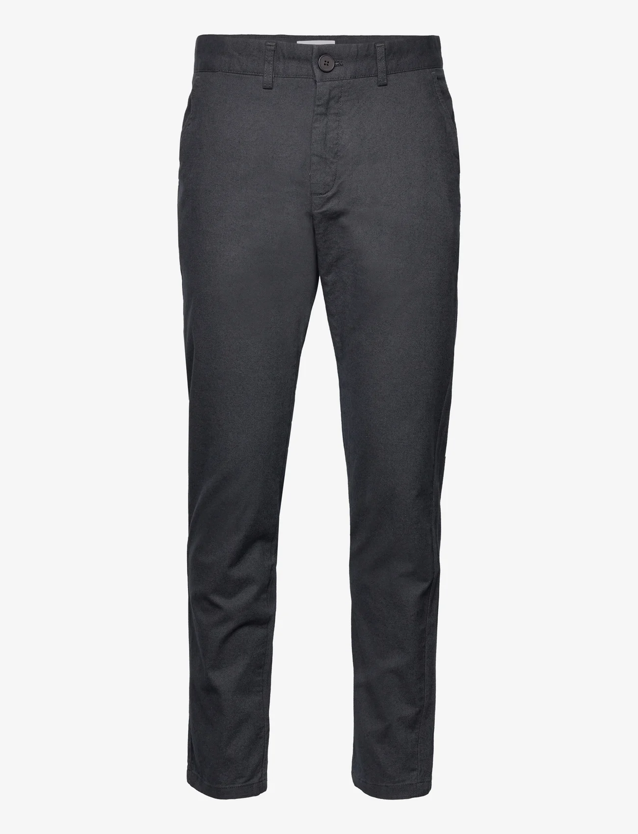 Knowledge Cotton Apparel - CHUCK regular flannel chino pants - - chinot - gray pinstripe - 1