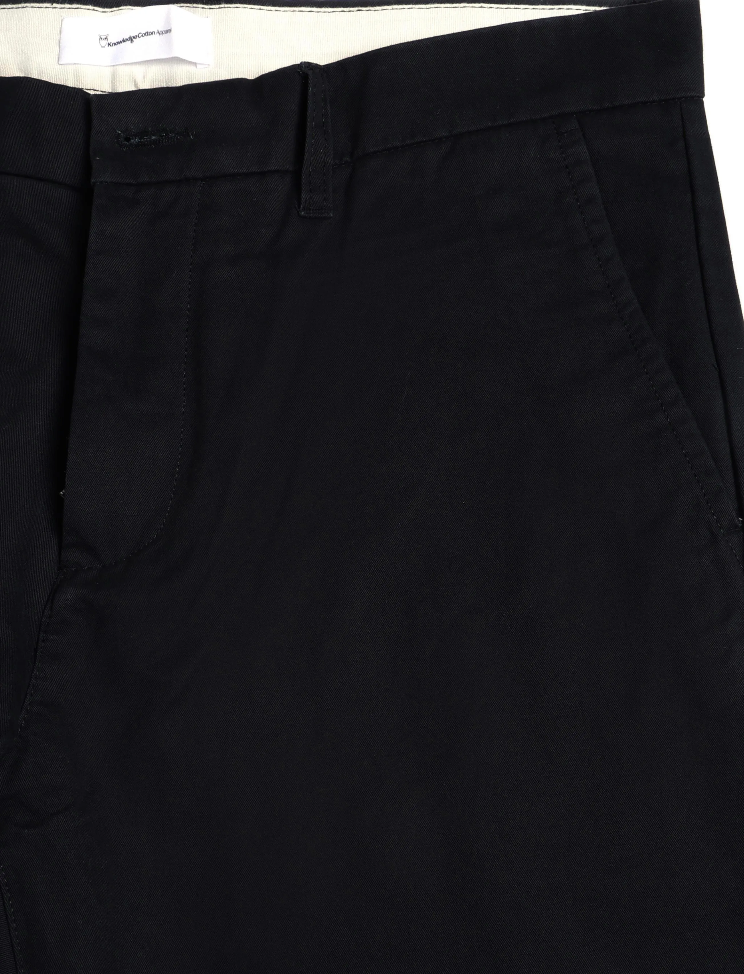 Knowledge Cotton Apparel - Chuck regular chino pants - trousers & jeans - black jet - 3