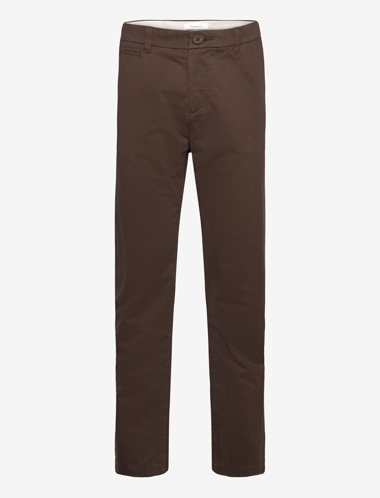 Knowledge Cotton Apparel - CHUCK regular chino twill pants - G - chinos - demitasse (brown) - 0