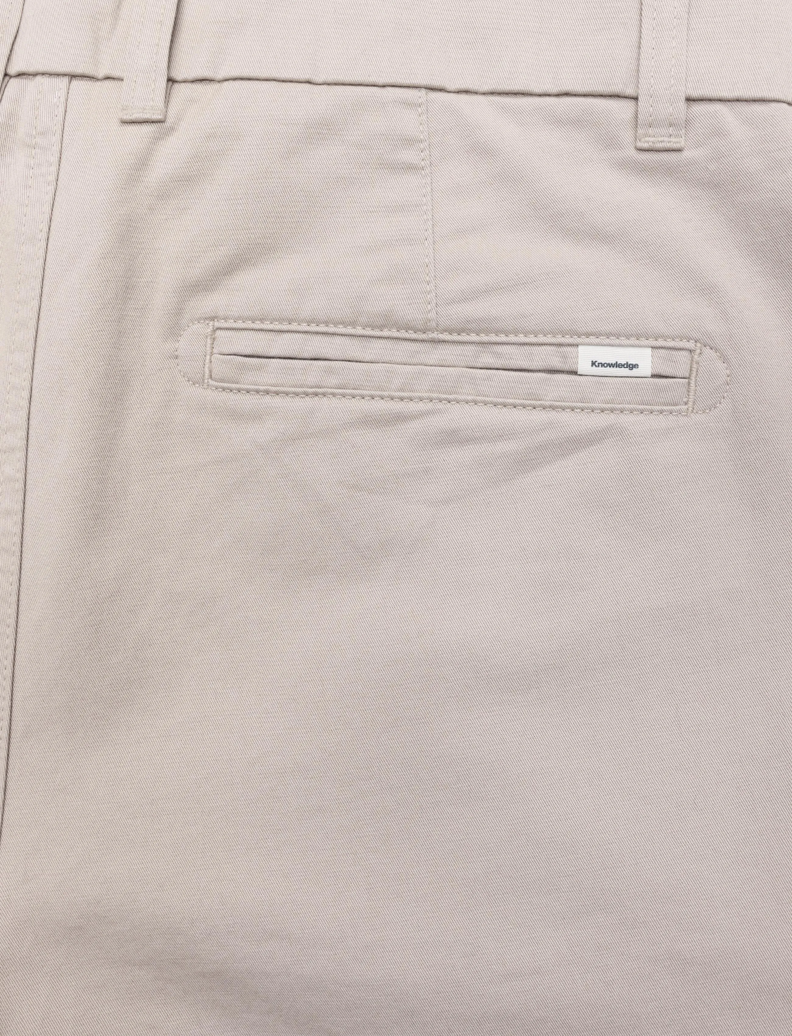 Knowledge Cotton Apparel - Chuck regular chino pants - trousers & jeans - light feather gray - 4