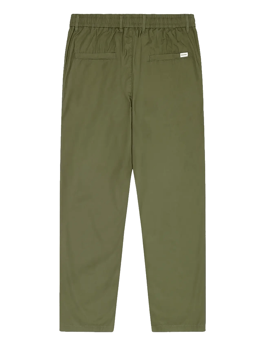 Knowledge Cotton Apparel - Tim tapered chino pants - casual trousers - burned olive - 2