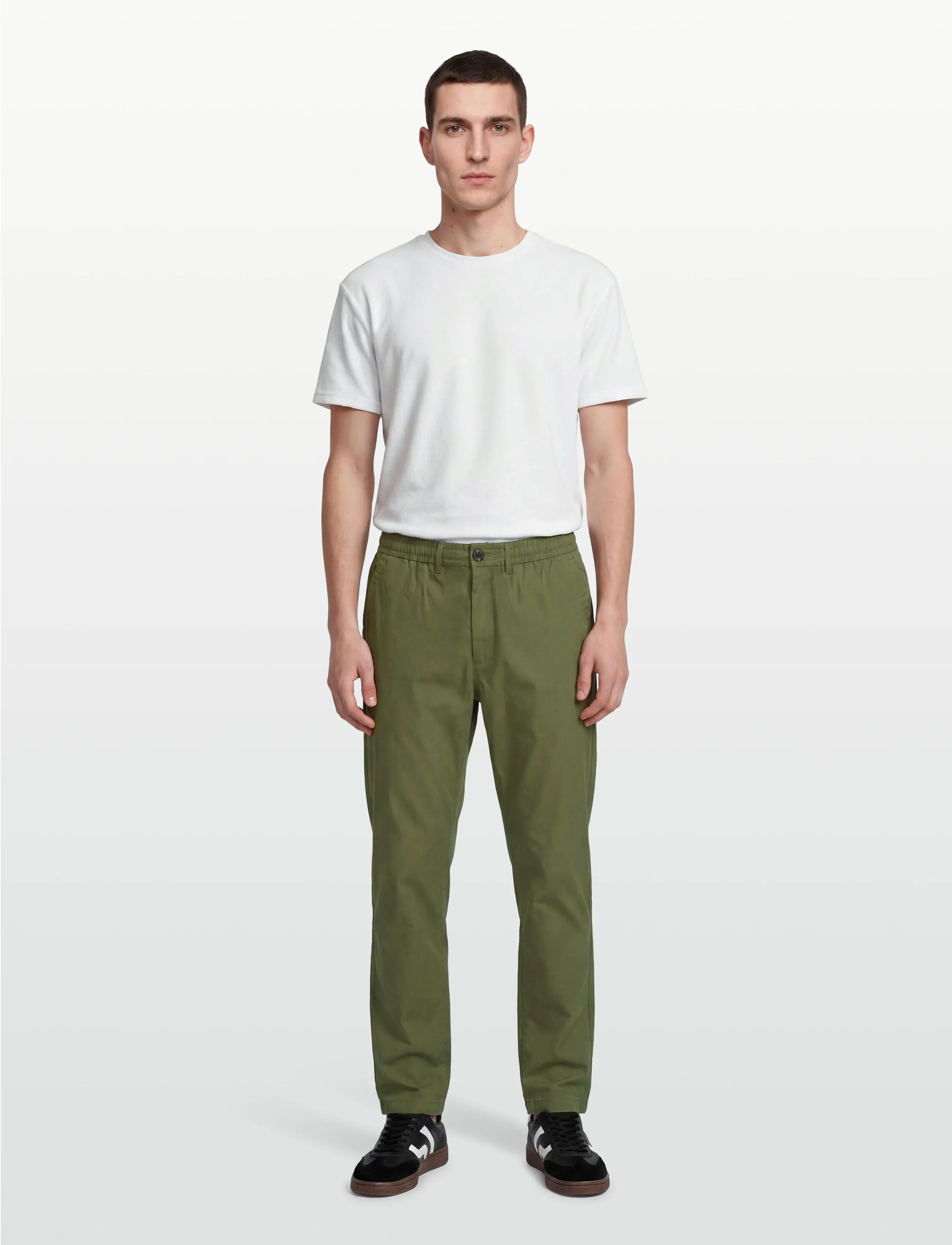 Knowledge Cotton Apparel Tim tapered chino pants - Chinos - BURNED OLIVE / khaki/green