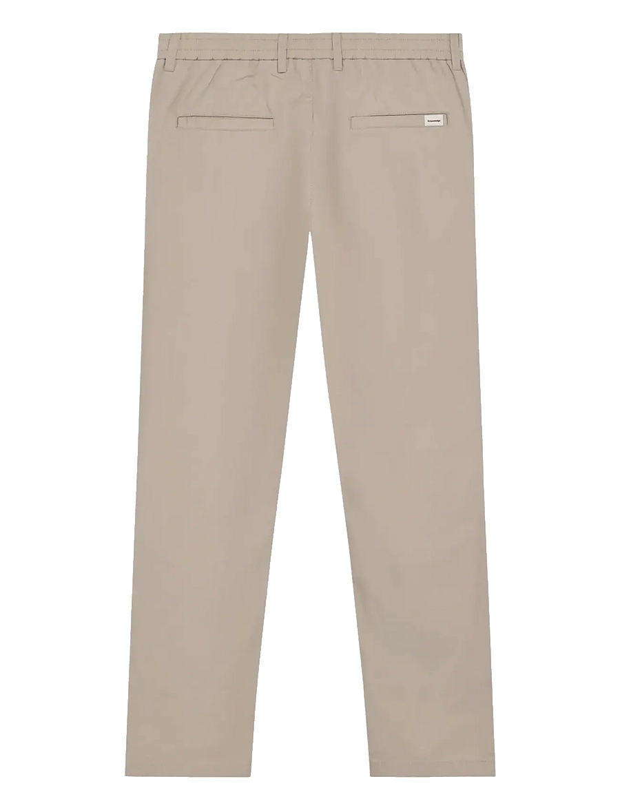 Knowledge Cotton Apparel - Tim tapered chino pants - casual trousers - light feather gray - 2