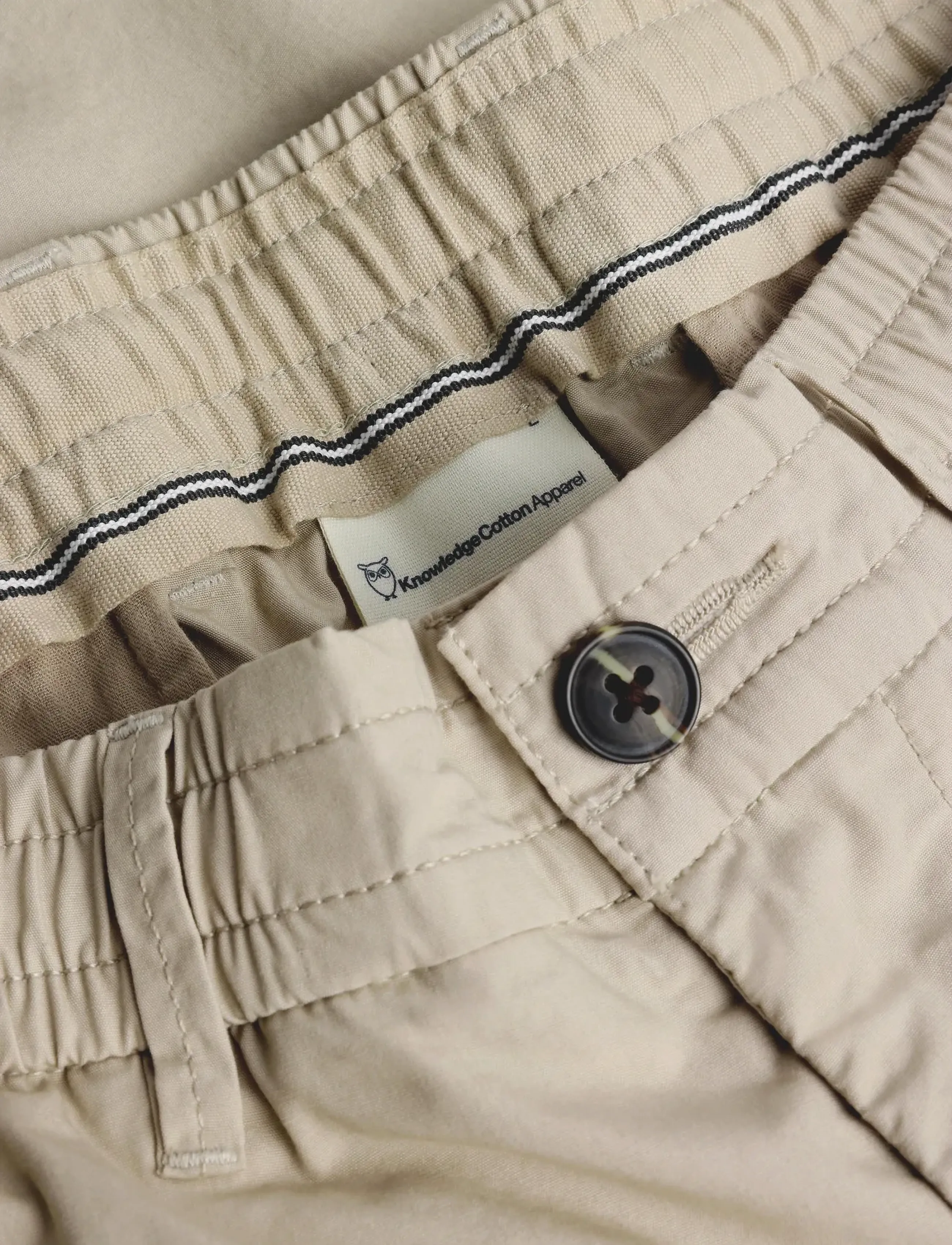 Knowledge Cotton Apparel - Tim tapered chino pants - casual byxor - light feather gray - 3