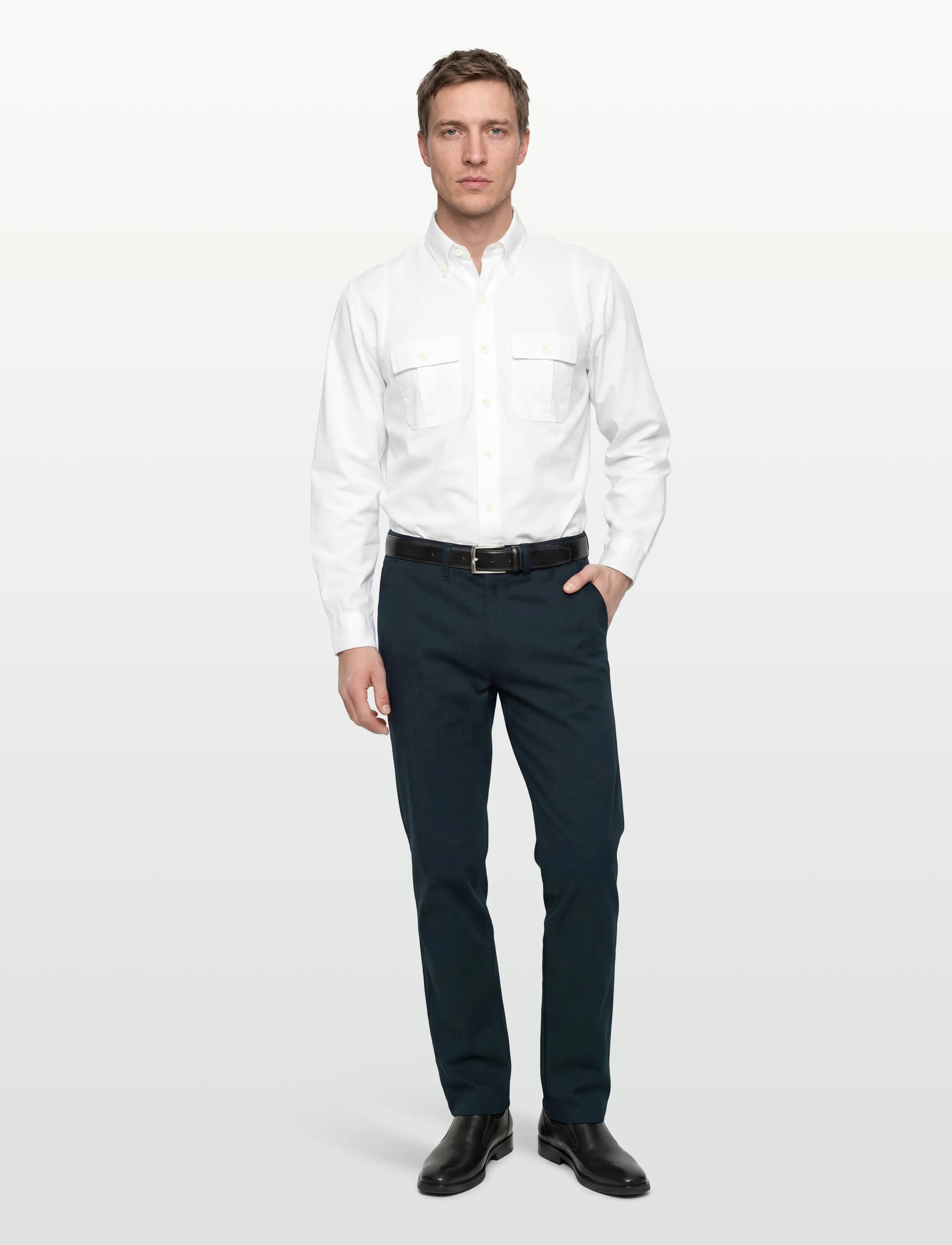 Knowledge Cotton Apparel Tim Tapered Chino Pants, XXL/32, Navy, Bukser > Afslappet, Herre