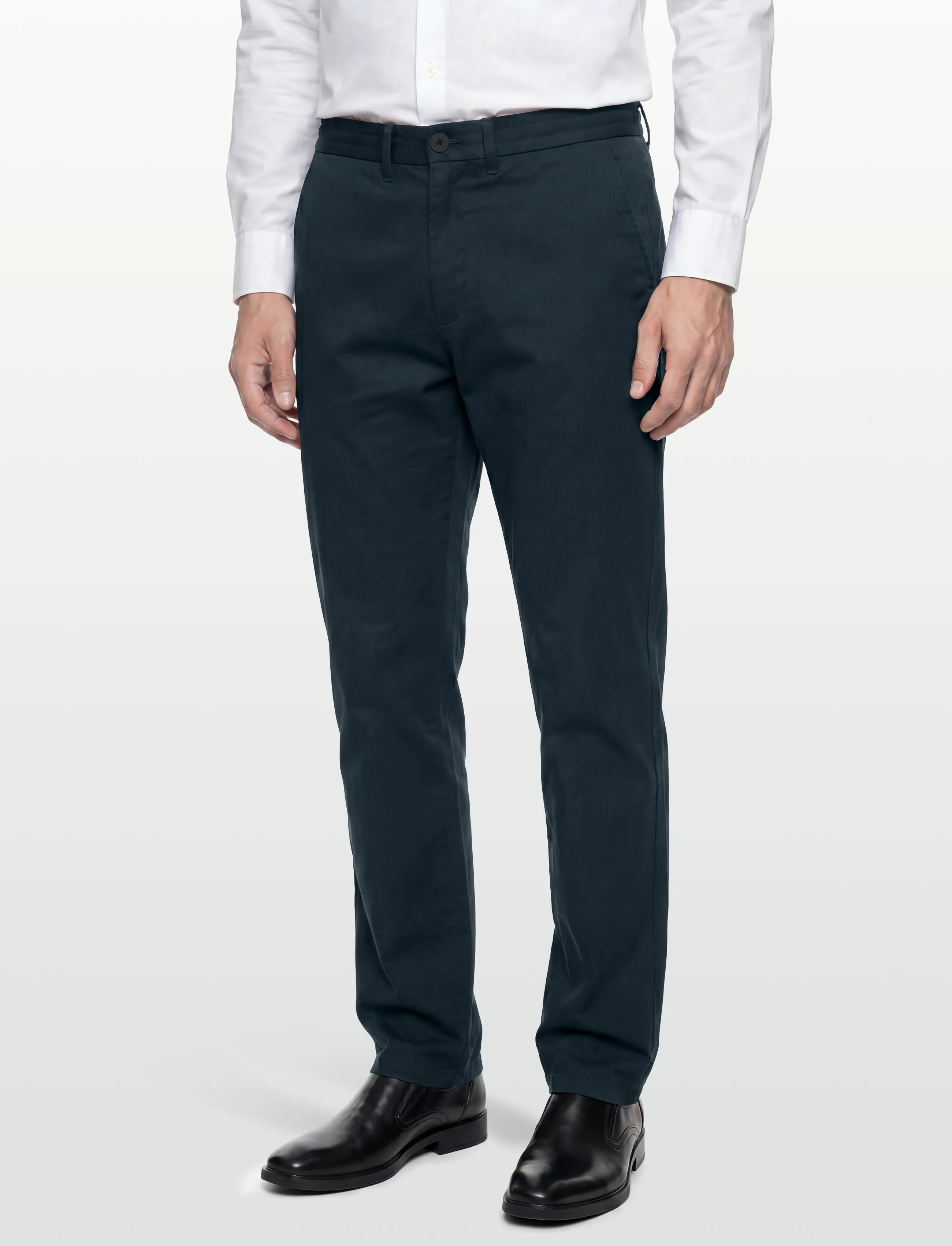 Knowledge Cotton Apparel - Tim tapered chino pants - casual trousers - total eclipse - 3