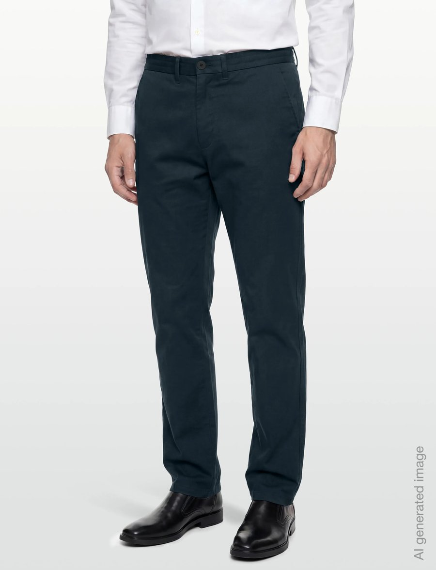 Knowledge Cotton Apparel - Tim tapered chino pants - freizeithosen - total eclipse - 3