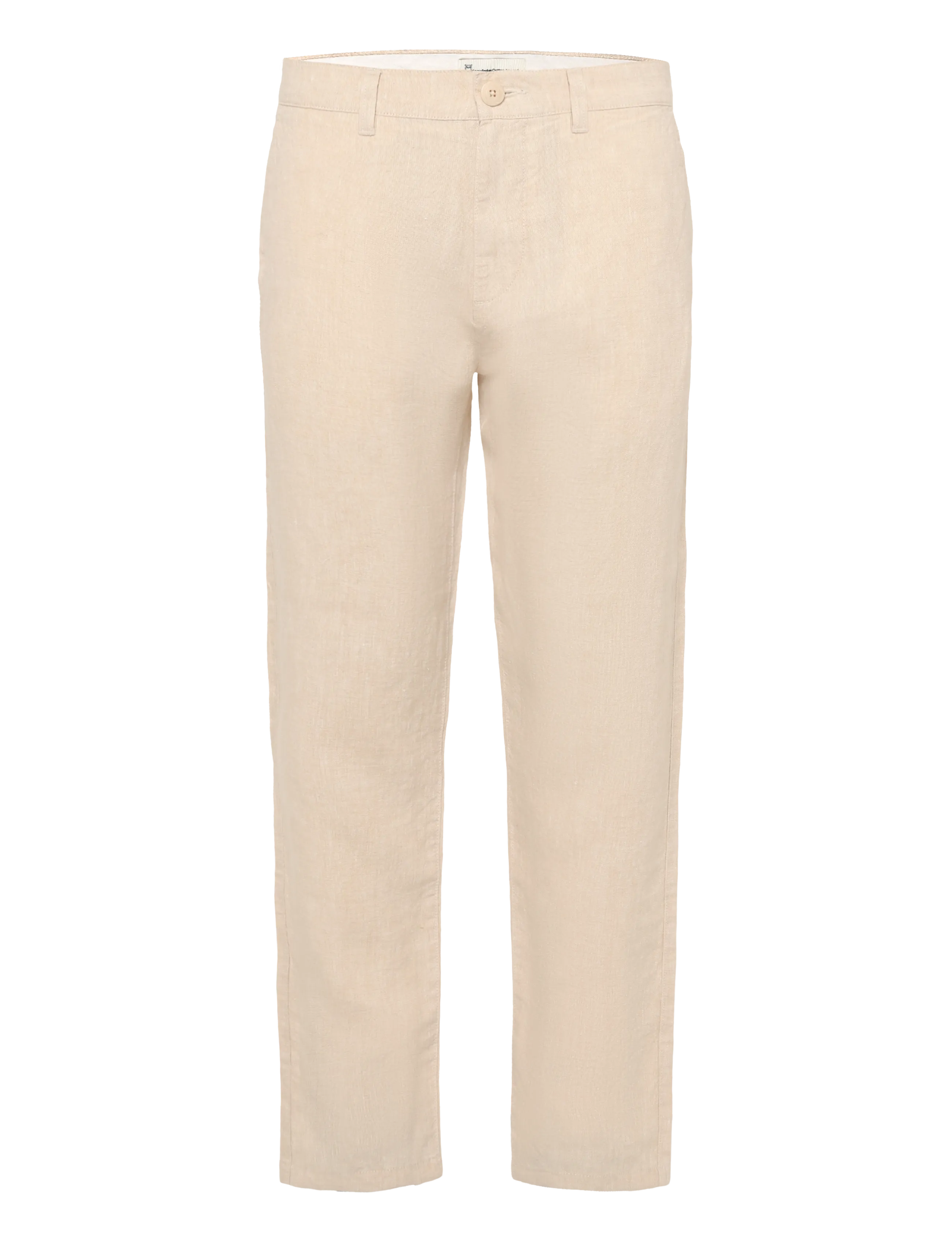 Knowledge Cotton Apparel Chuck regular linen pants - Visa allt - YARNDYED - LIGHT FEATHER GRAY / beige