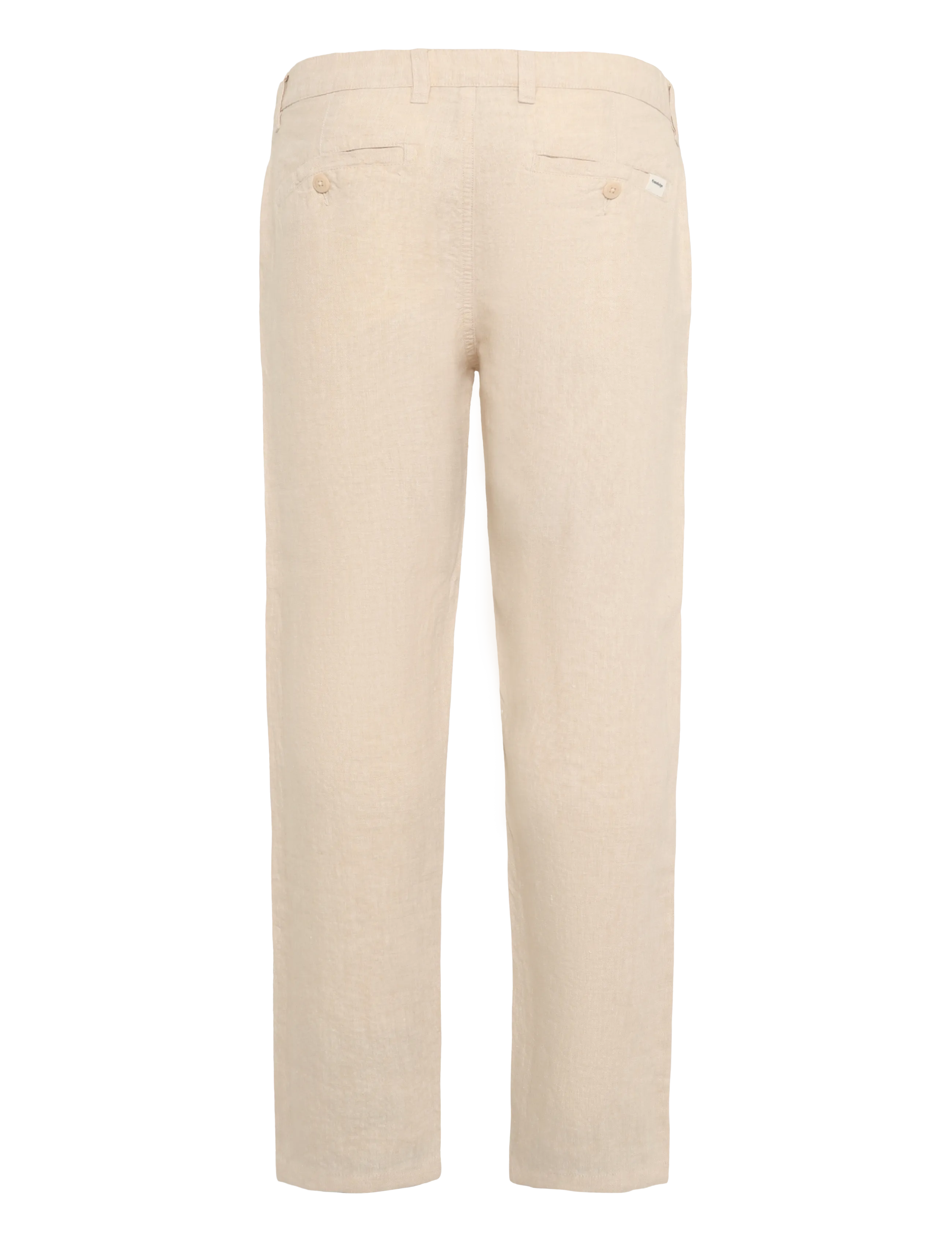 Knowledge Cotton Apparel - Chuck regular linen pants - linnebyxor - yarndyed - light feather gray - 1