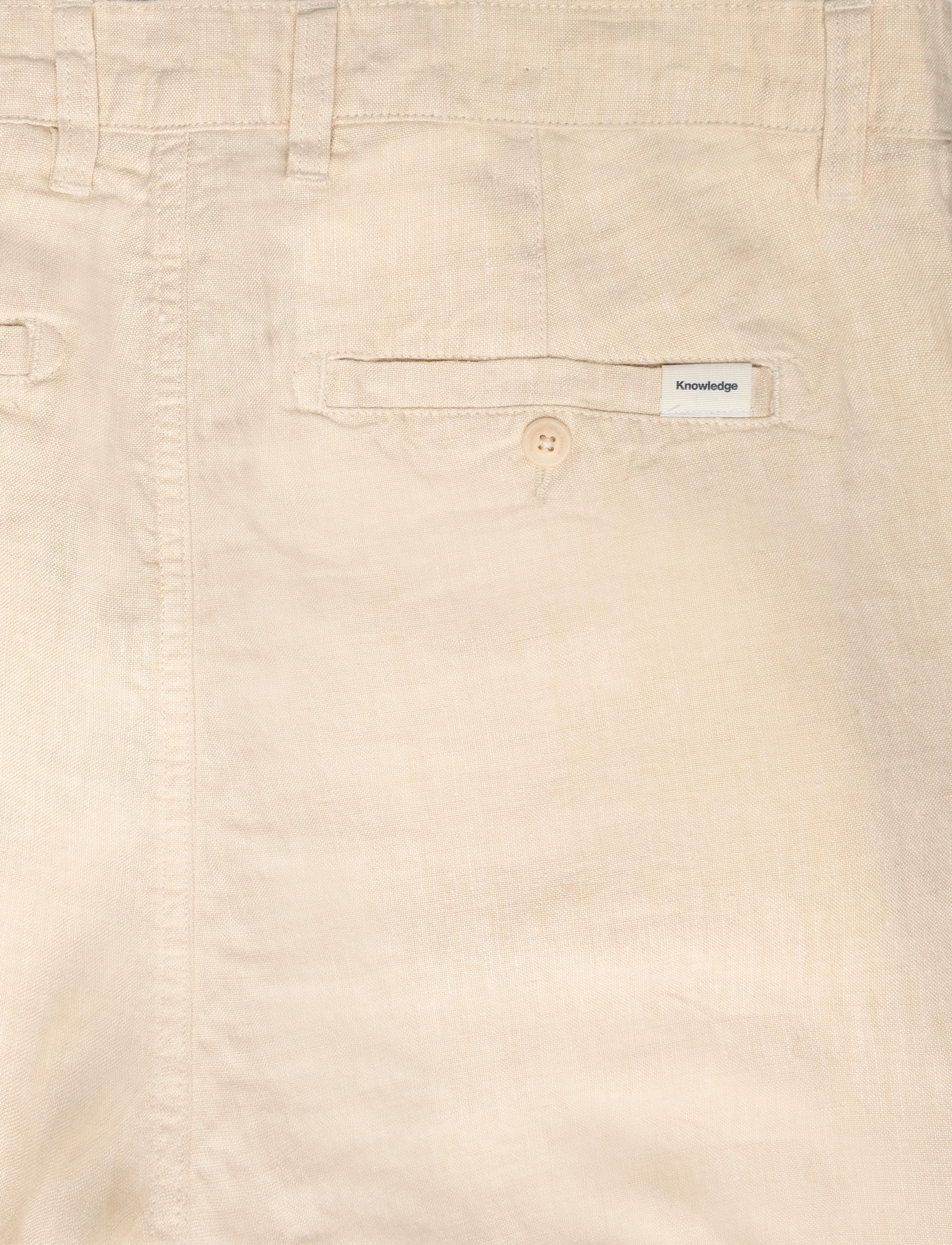 Knowledge Cotton Apparel - Chuck regular linen pants - linnebyxor - yarndyed - light feather gray - 2