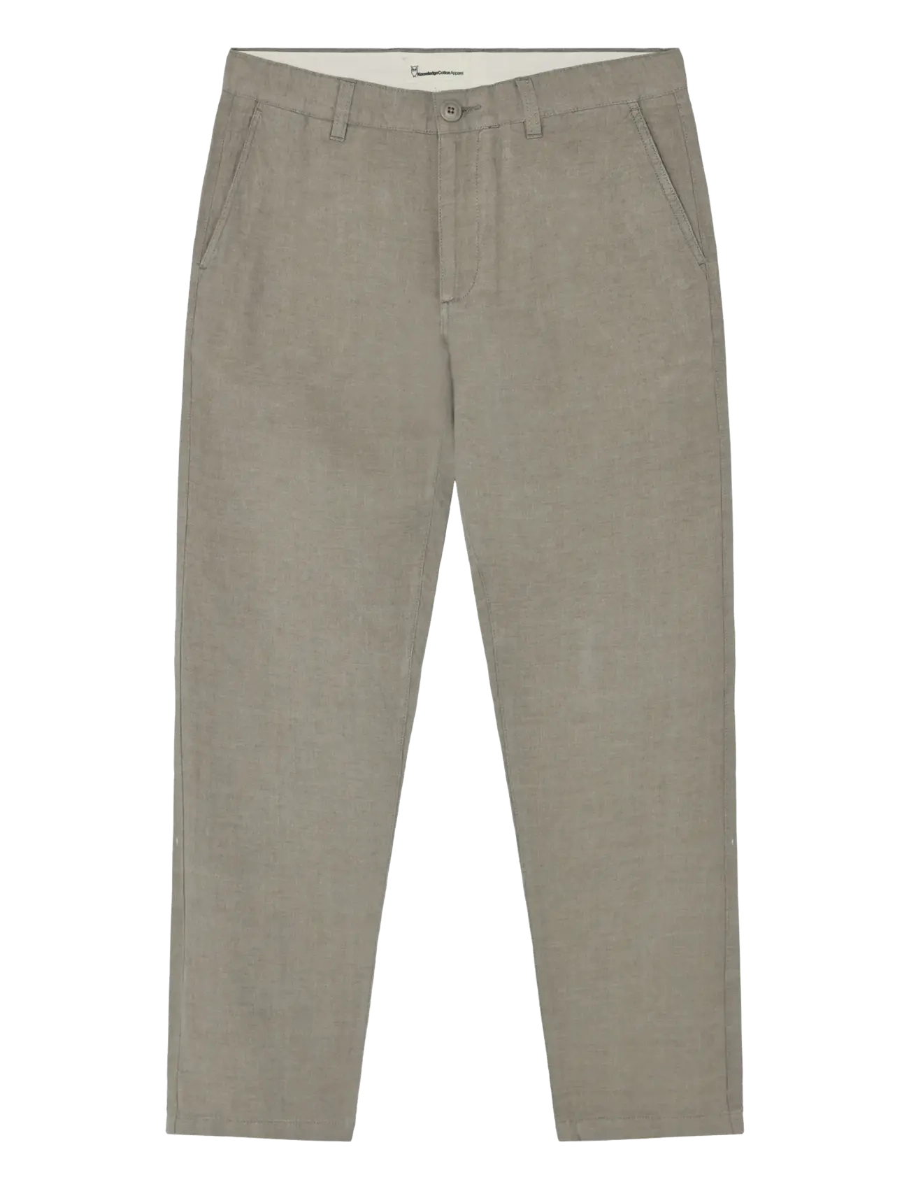 Knowledge Cotton Apparel Chuck regular linen pants - Püksid - TWILL - YARNDYED / beige
