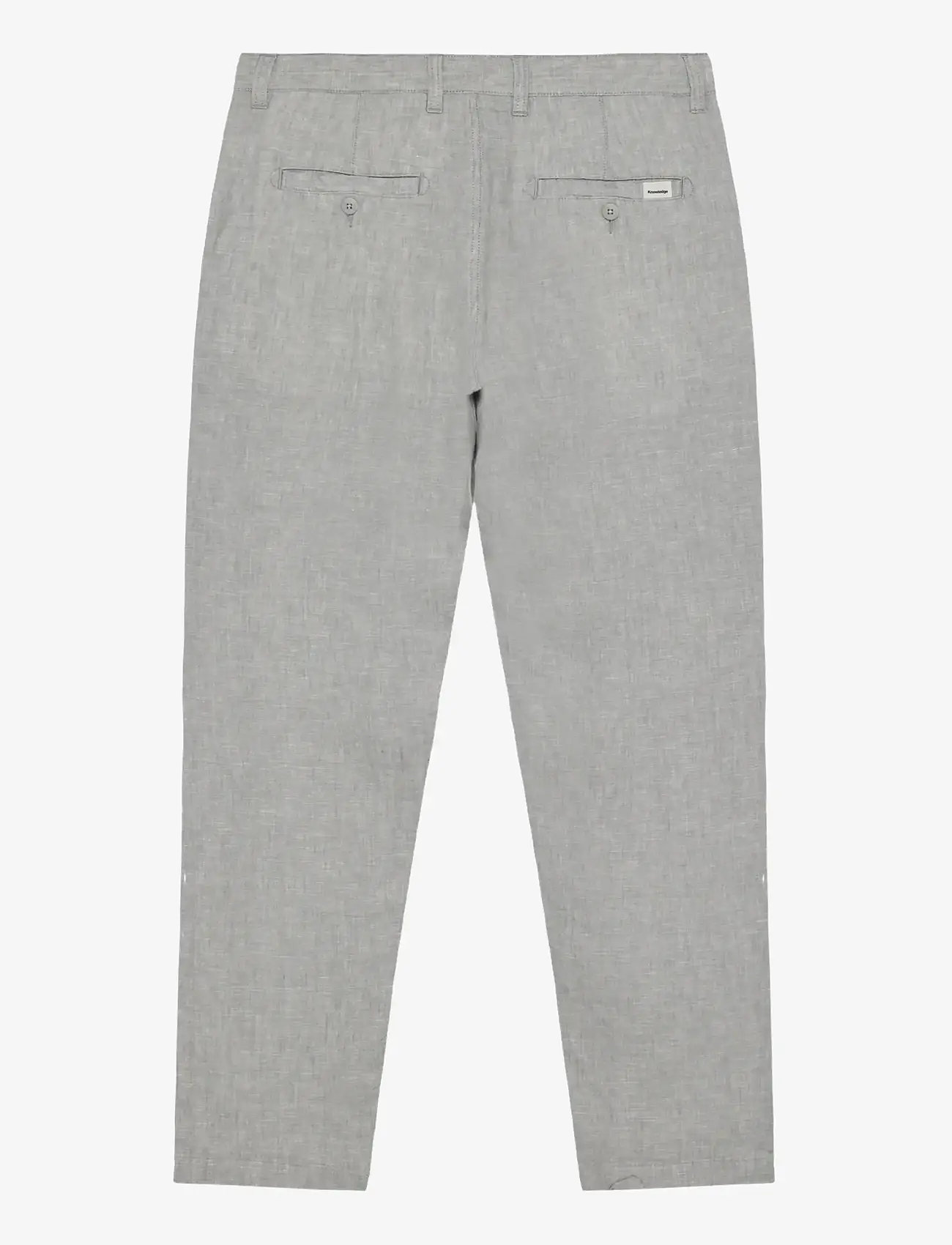 Knowledge Cotton Apparel - Chuck regular linen pants - ultimate grey - yarndyed - 2