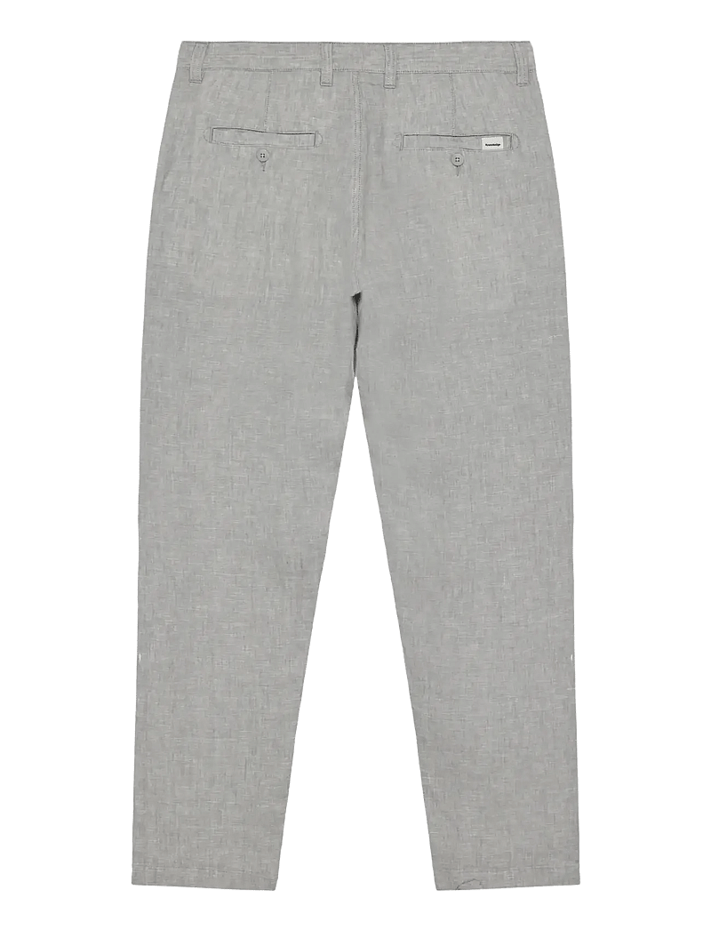 Knowledge Cotton Apparel - Chuck regular linen pants - ultimate grey - yarndyed - 2